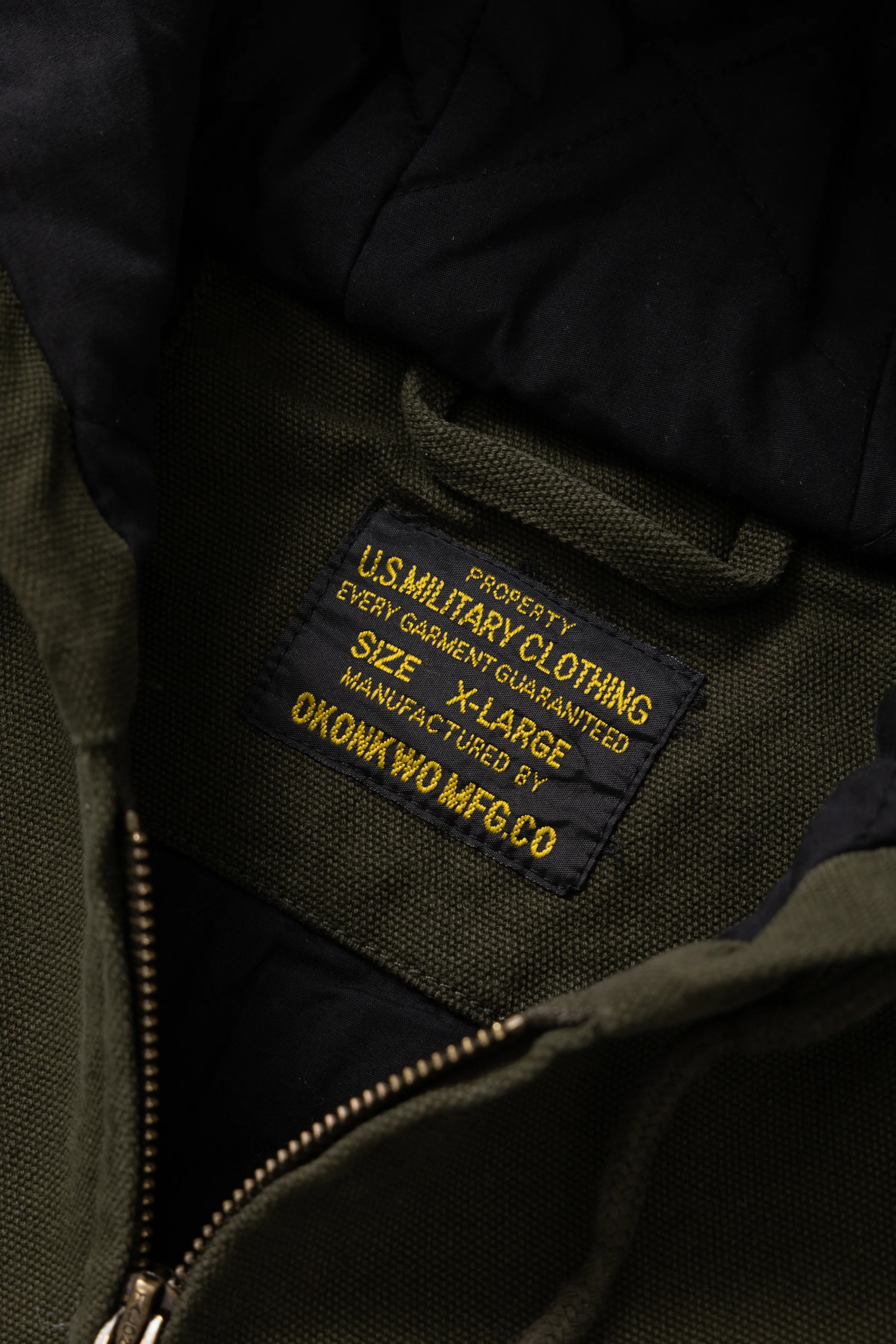 Okonkwo MFG - Canvas Hooded Jacket - Olive - Image 5