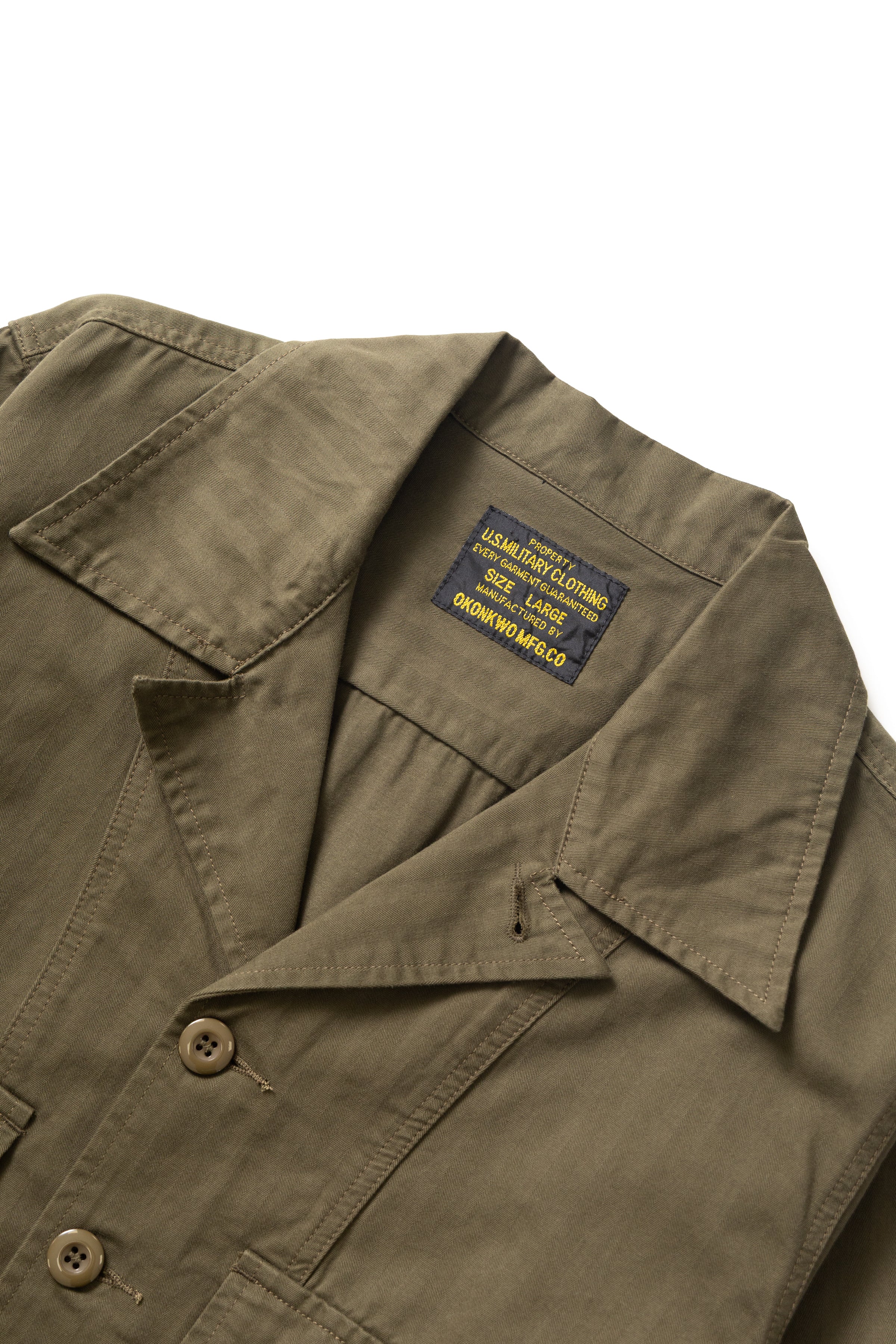 Okonkwo MFG - Cuban HBT Overshirt - Olive - Image 2