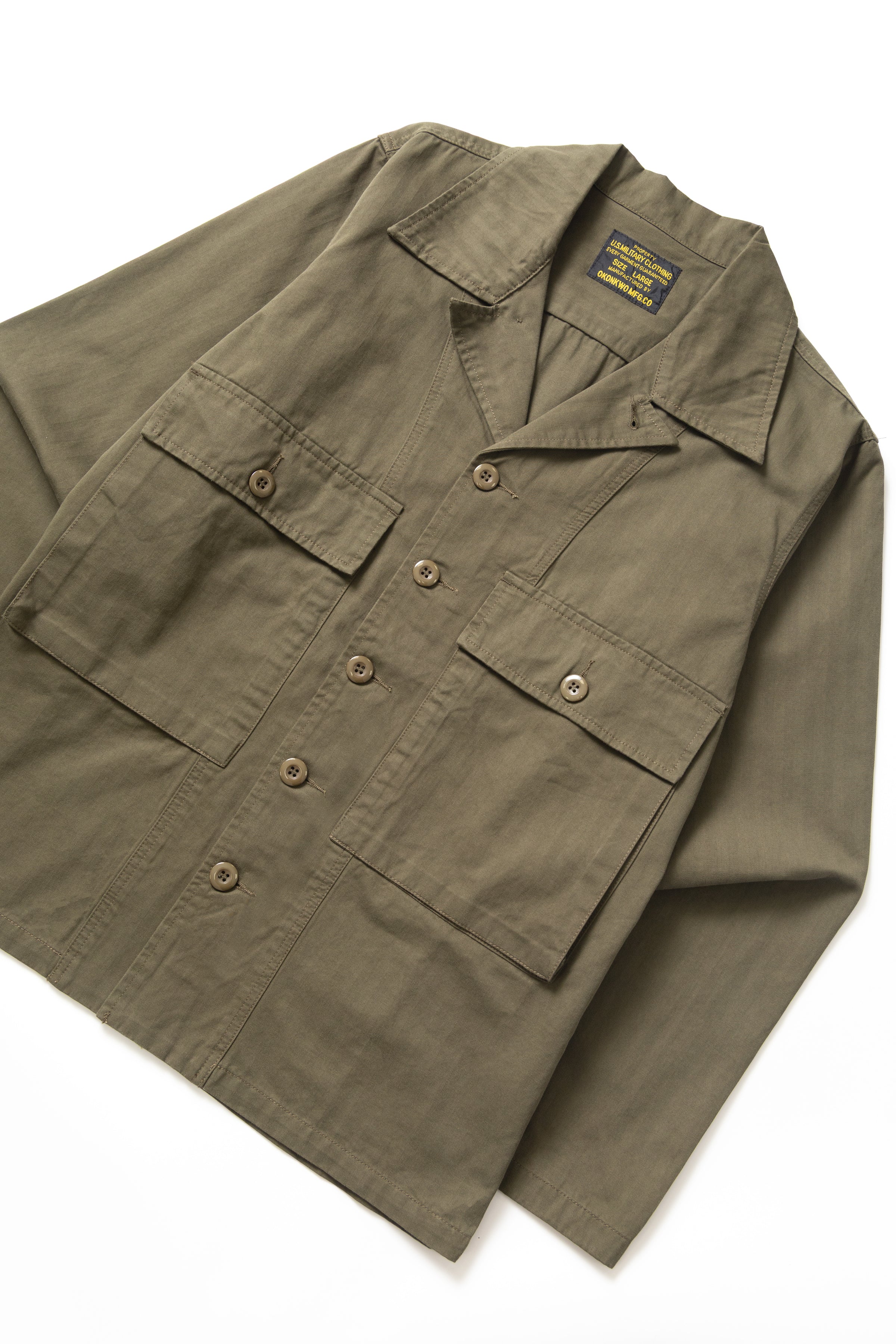 Okonkwo MFG - Cuban HBT Overshirt - Olive - Image 3