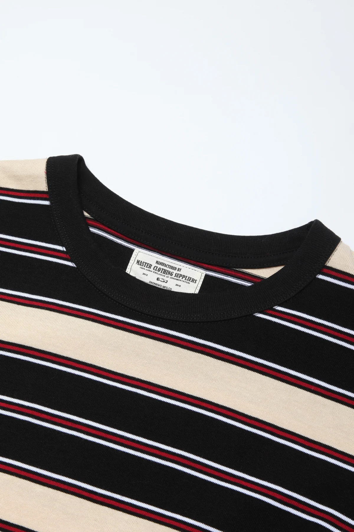 Okonkwo MFG - Long Sleeve Striped Tee - Black/Tan - Image 3