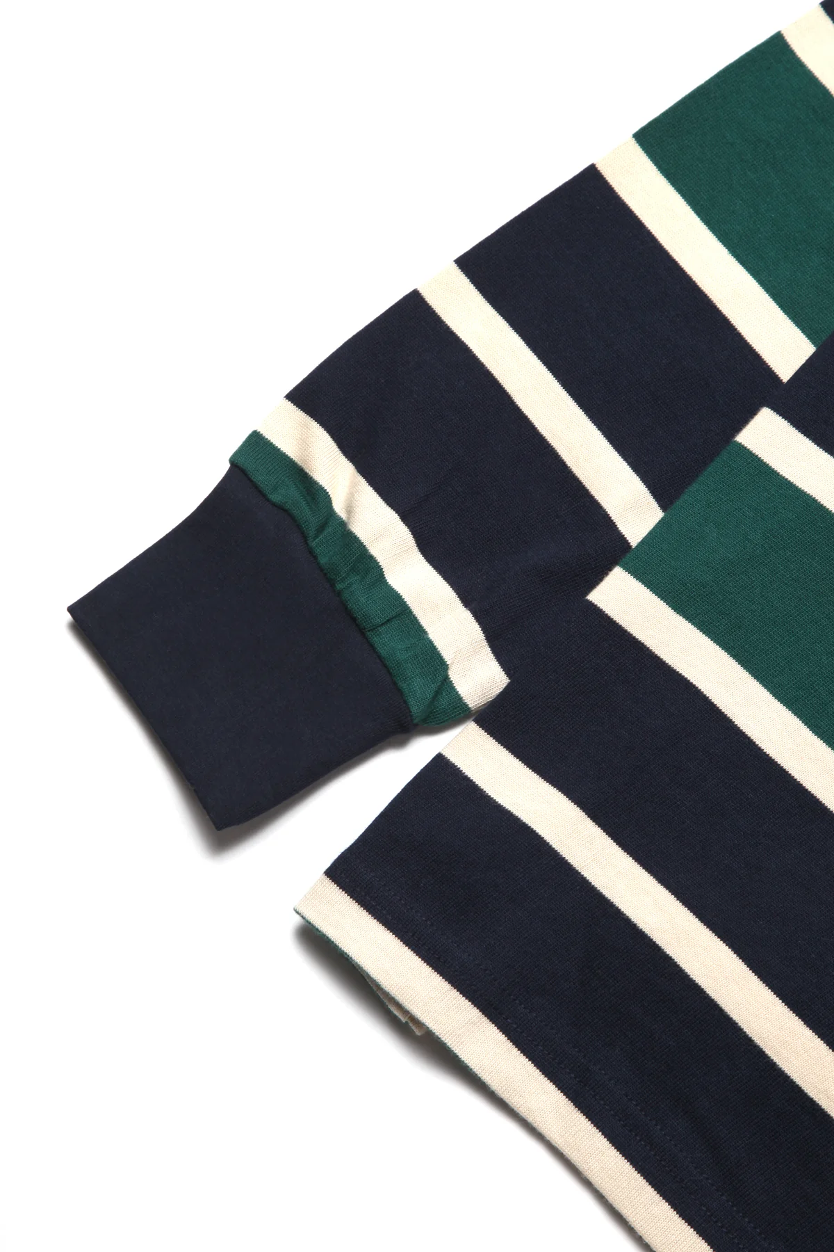 Okonkwo MFG - Long Sleeve Striped Tee - Navy/Forest - Image 4