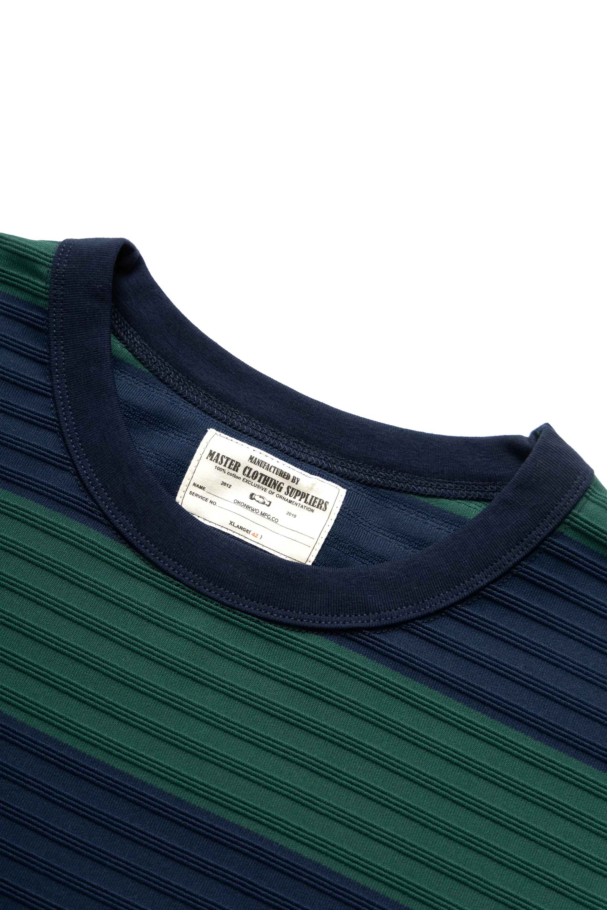 Okonkwo MFG - Ribbed Striped T-Shirt - Green - Image 3
