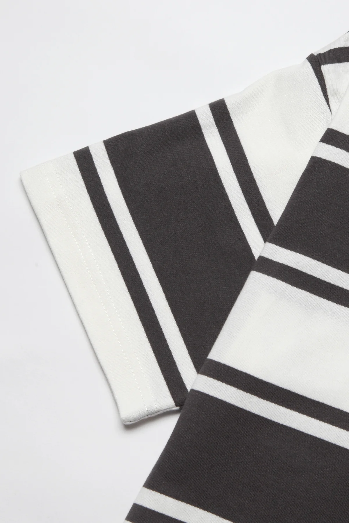 Okonkwo MFG - Short Sleeve Striped Tee - Grey/White - Image 4