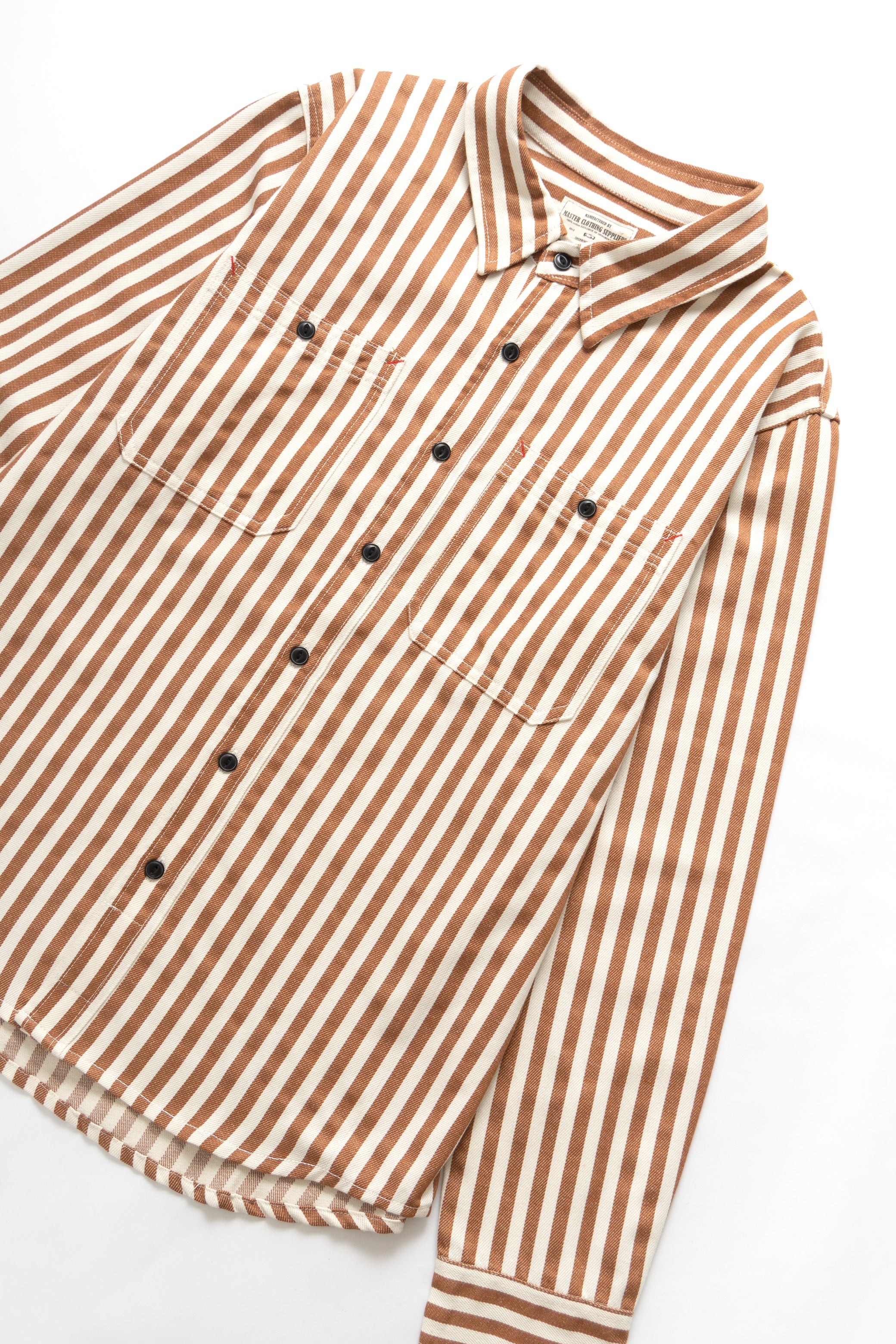 Okonkwo MFG - Stripe Shirt - Orange Stripe - Image 2