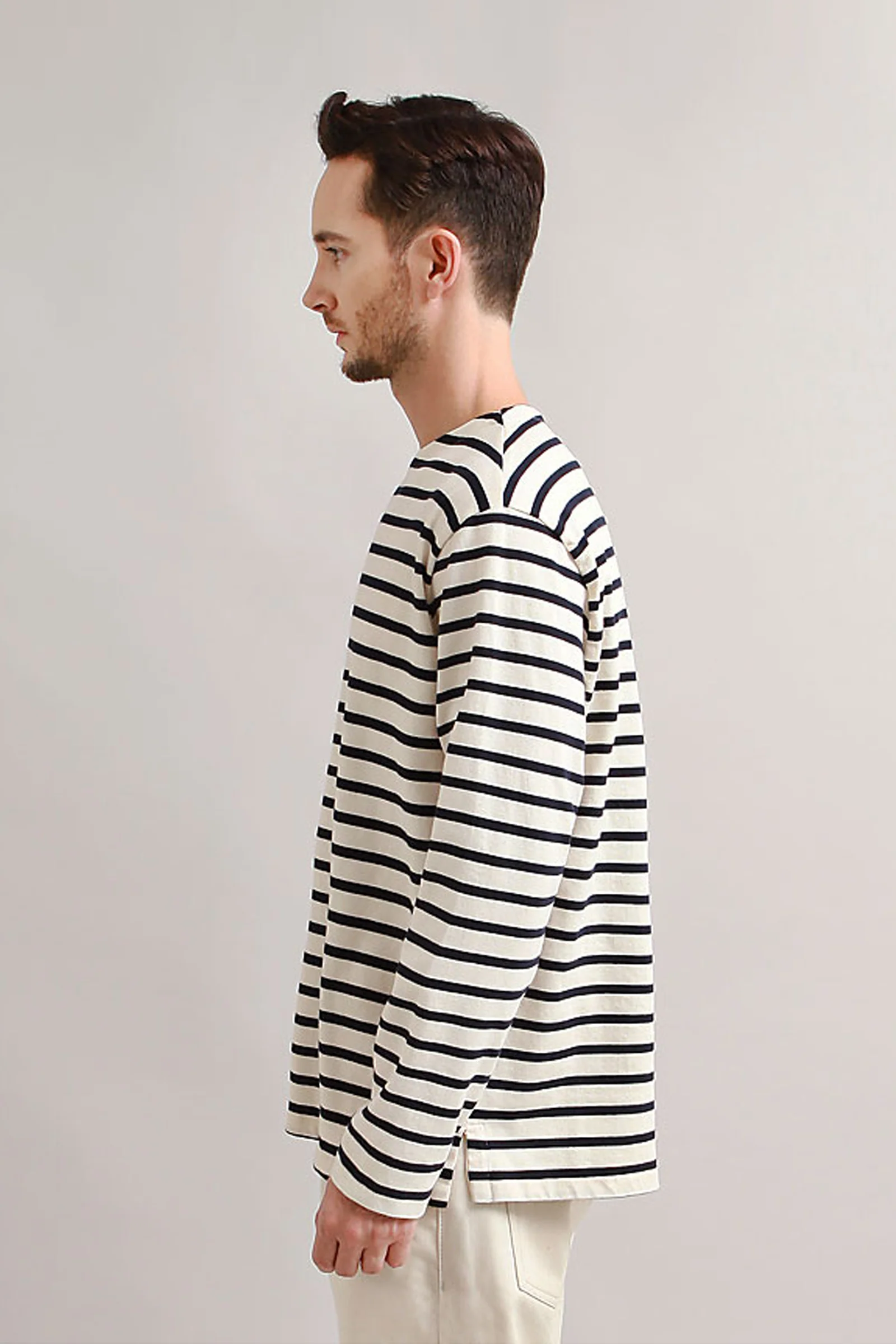 Outstanding & Co. - Boatneck Breton Stripe Top - Ivory - Image 5