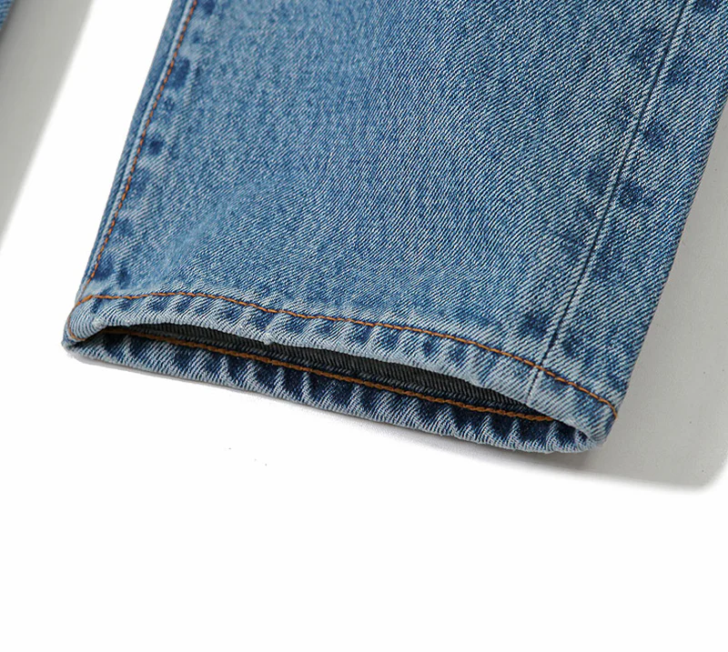 Outstanding & Co. - Tapered Washed Jeans - Light Blue - Image 6
