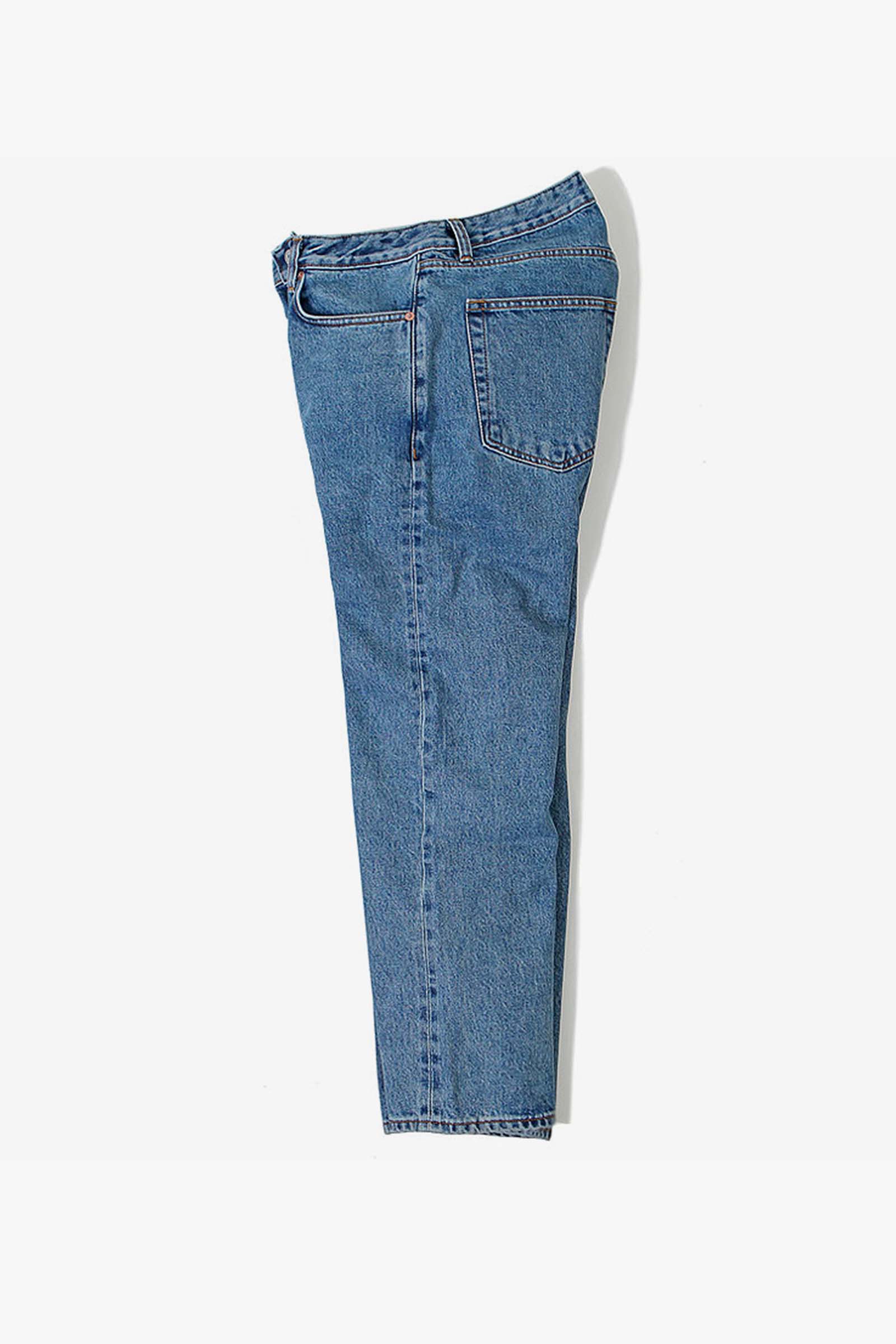 Outstanding & Co. - Tapered Washed Jeans - Light Blue - Image 8