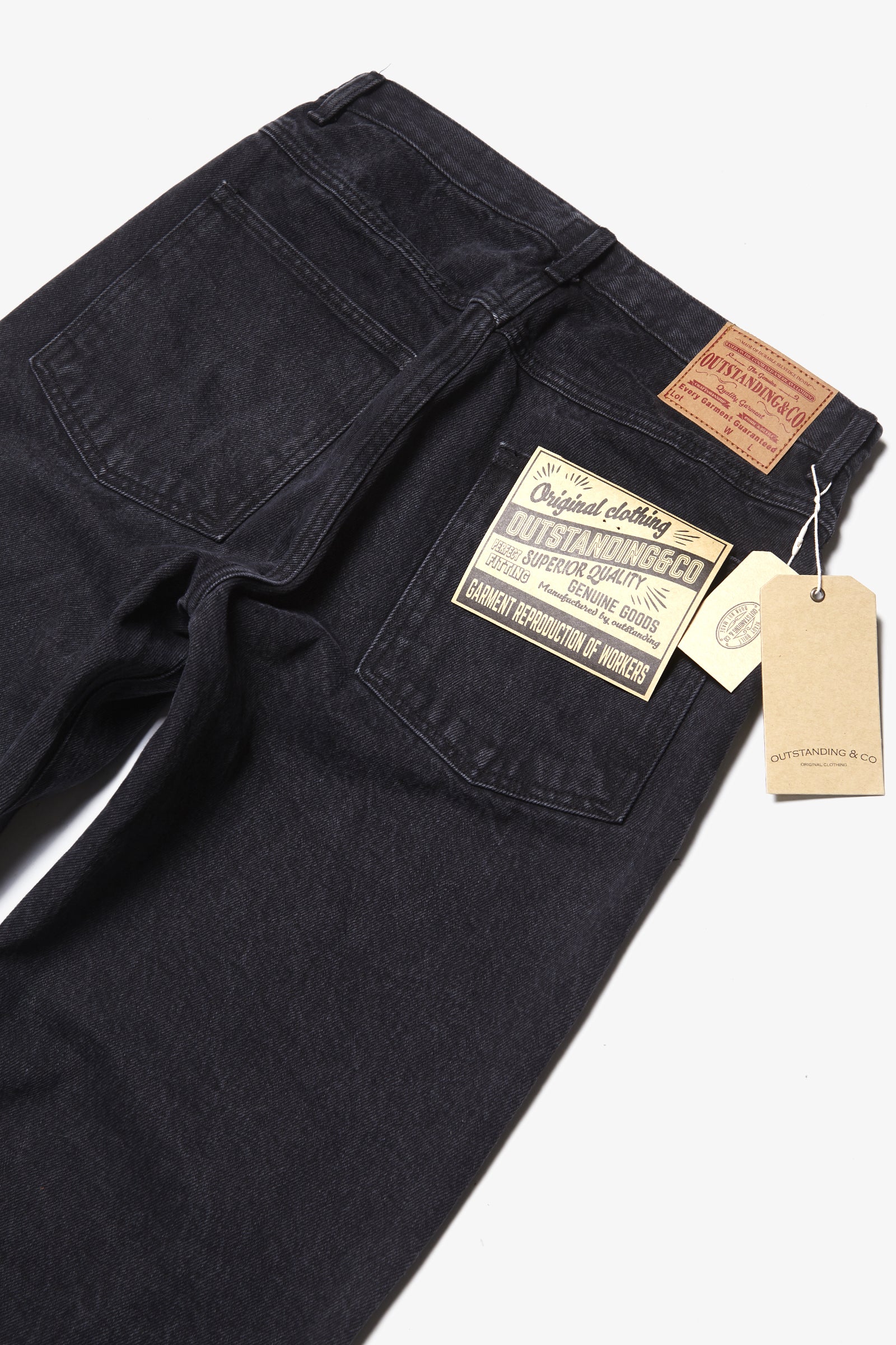 Outstanding & Co. - Wide Washed Jeans - Black - Image 6