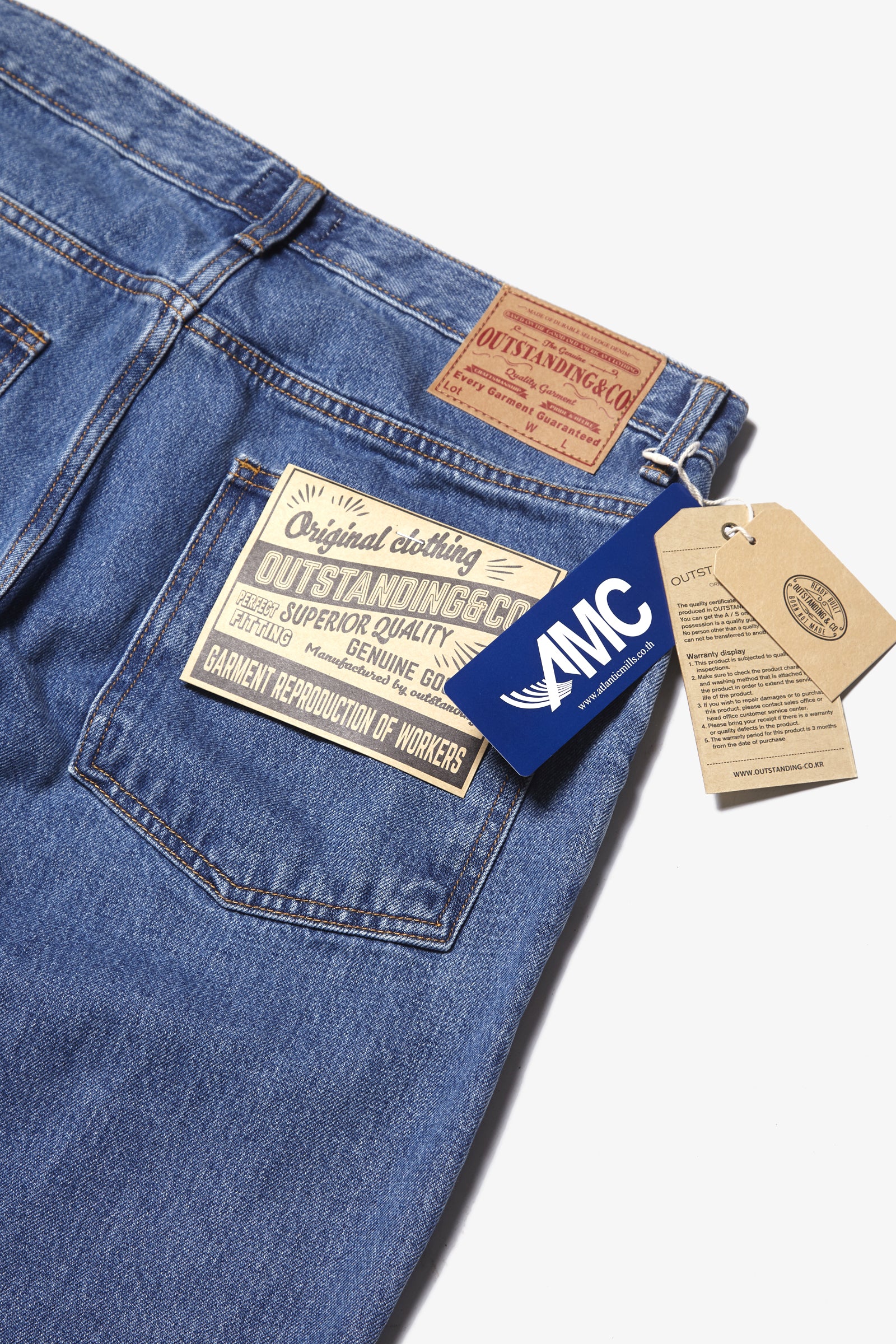 Outstanding & Co. - Wide Washed Jeans - Light Blue - Image 4