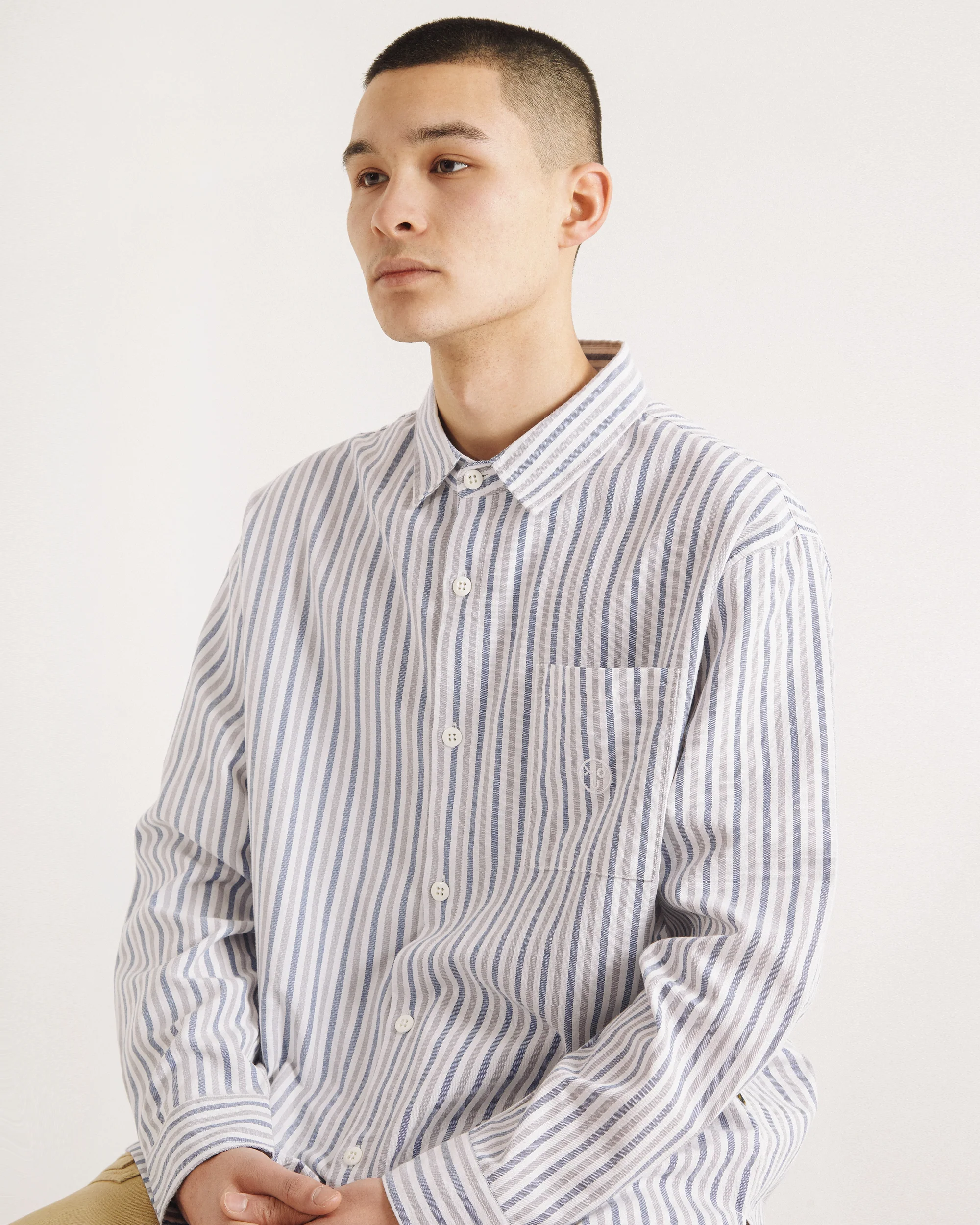 Overall Union - Box Button Down Shirt - Grey - Image 2