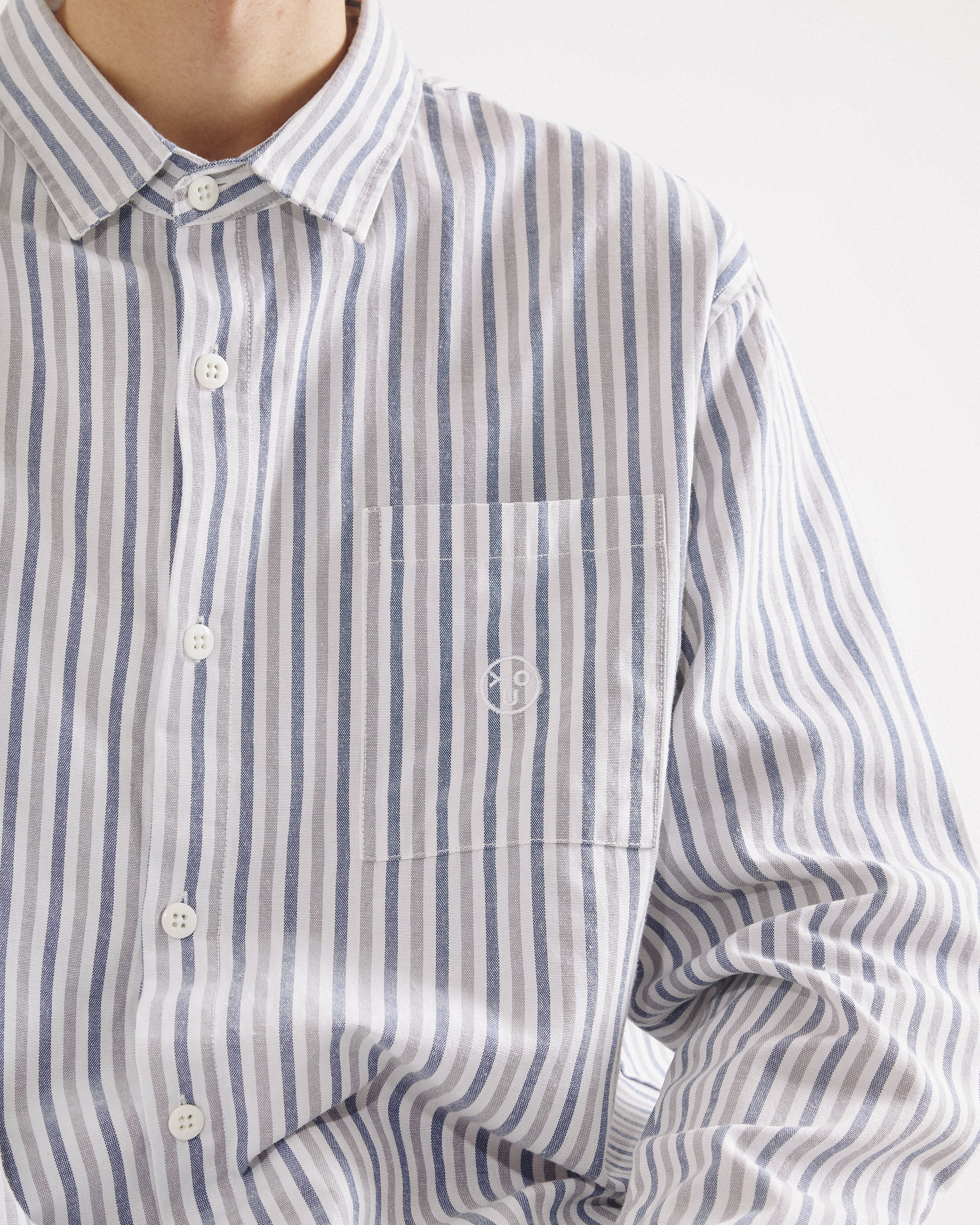 Overall Union - Box Button Down Shirt - Grey - Image 3