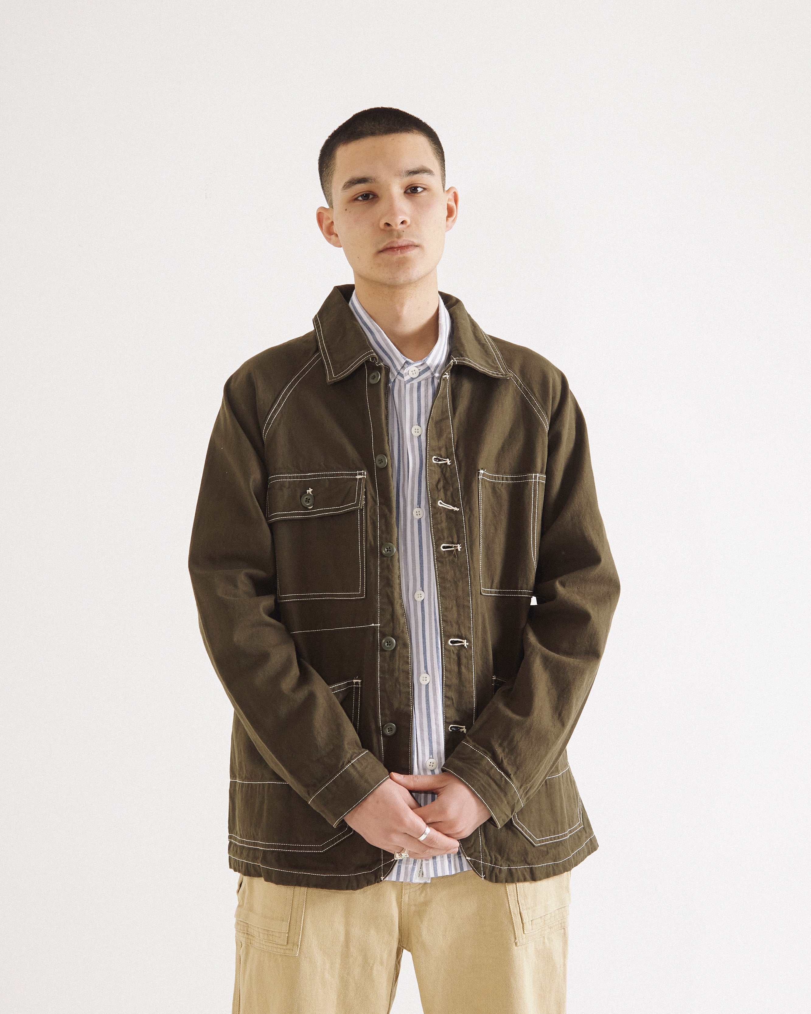 Overall Union - Workshop Chore Coat - Army - Image 2