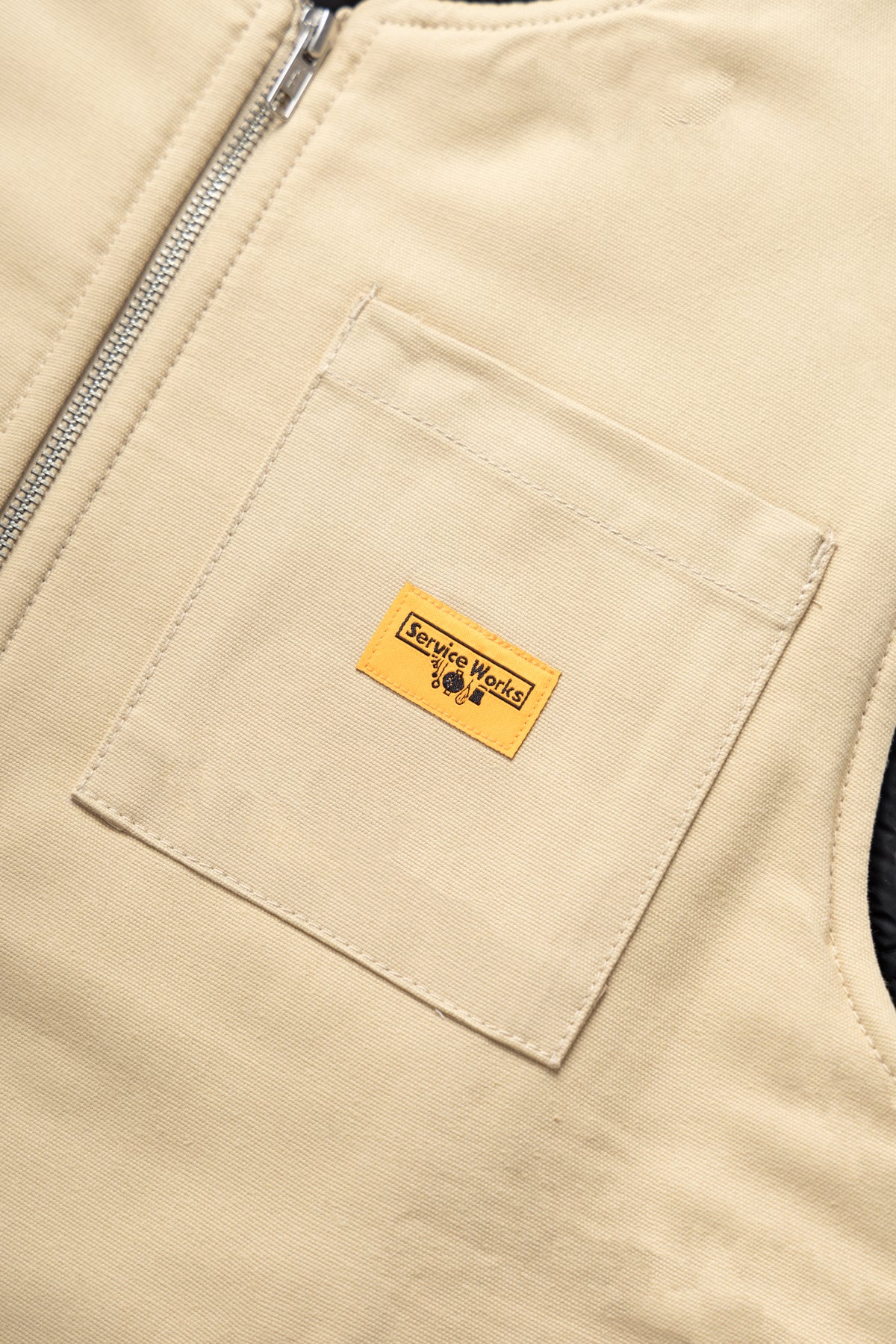 Service Works - Padded Work Vest Jacket - Pale Khaki - Image 3