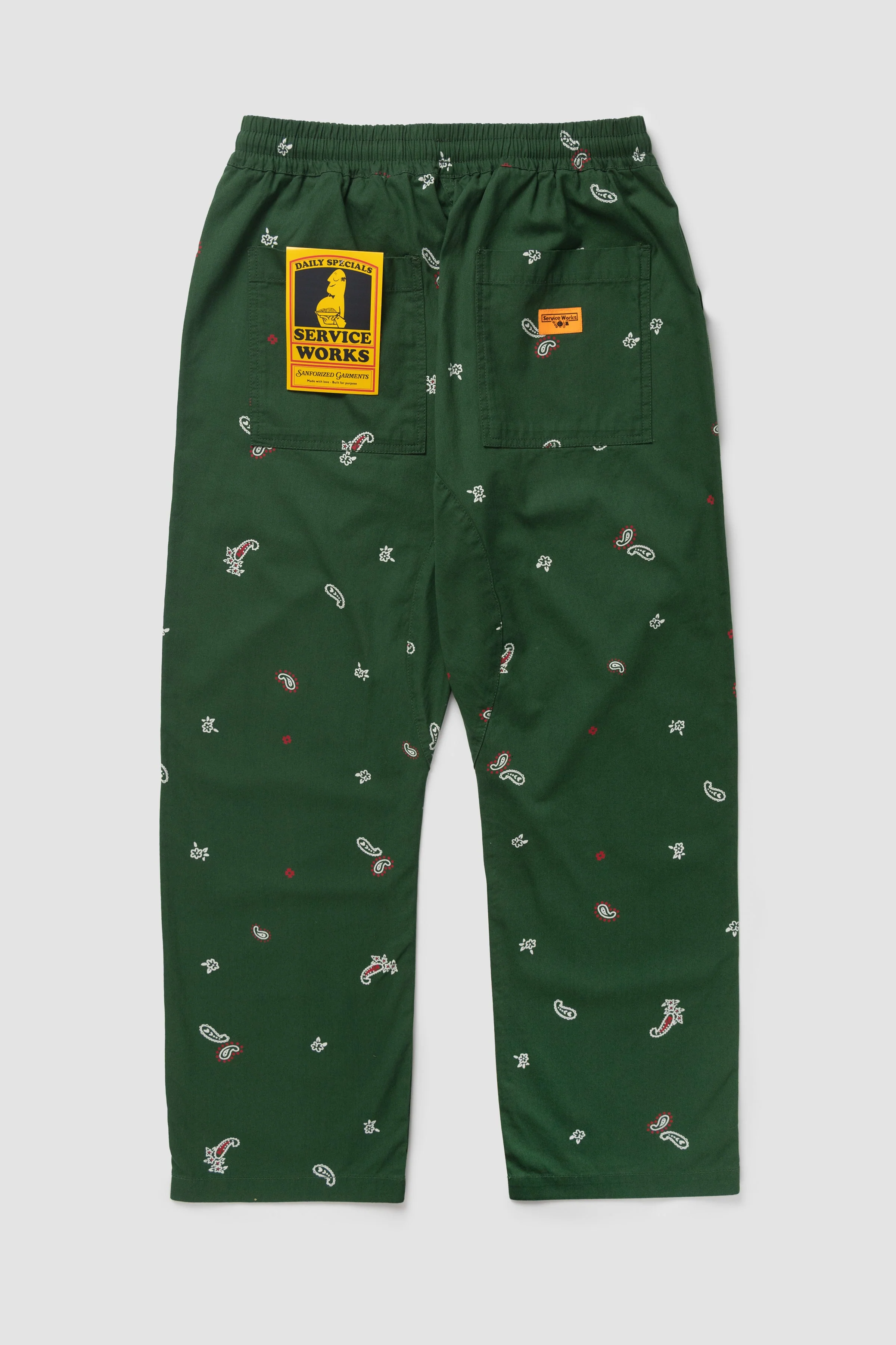 Service Works - Paisley Chef Pants - Forest - Image 6