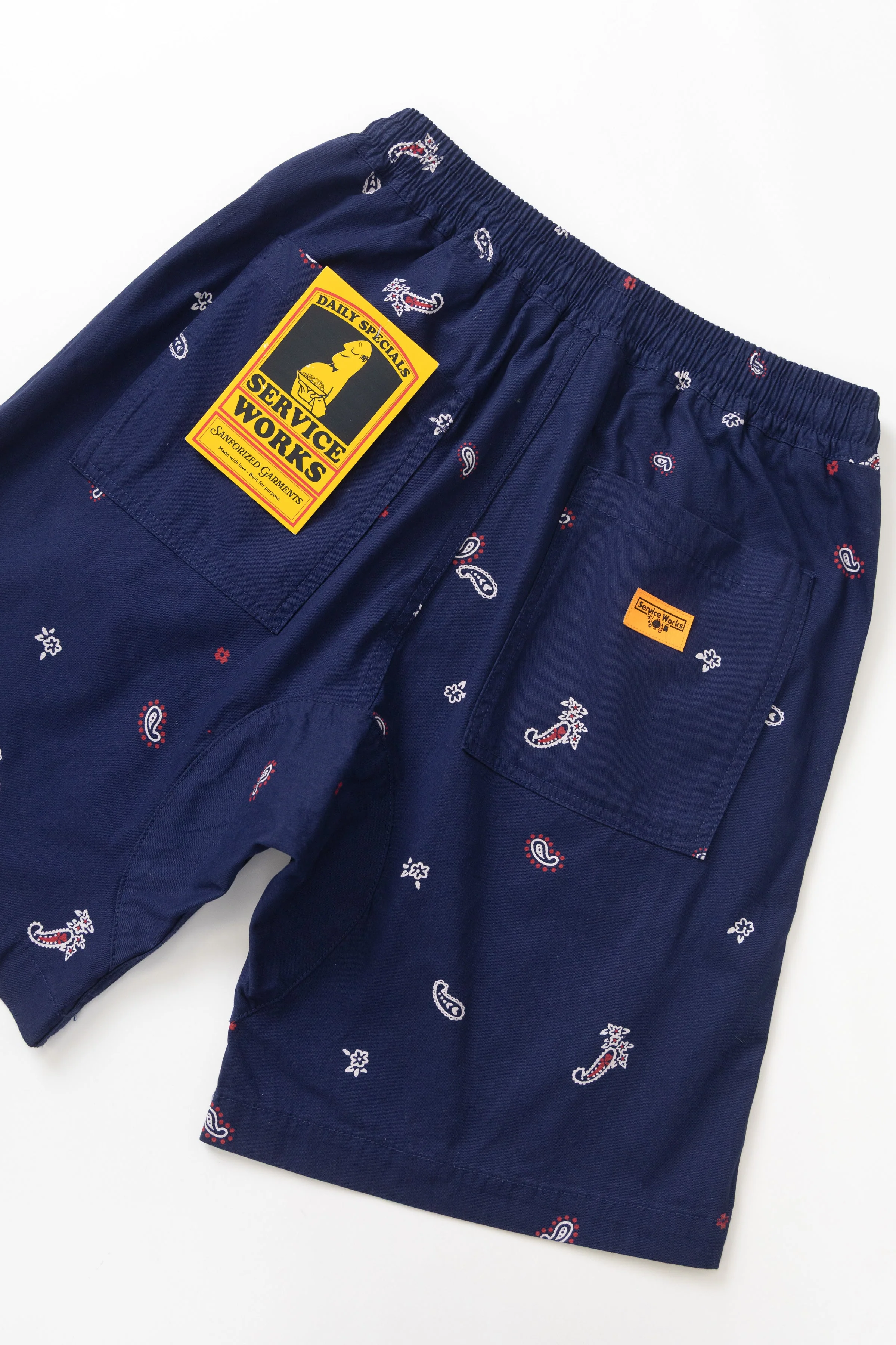 Service Works - Paisley Chef Shorts - Royal - Image 4