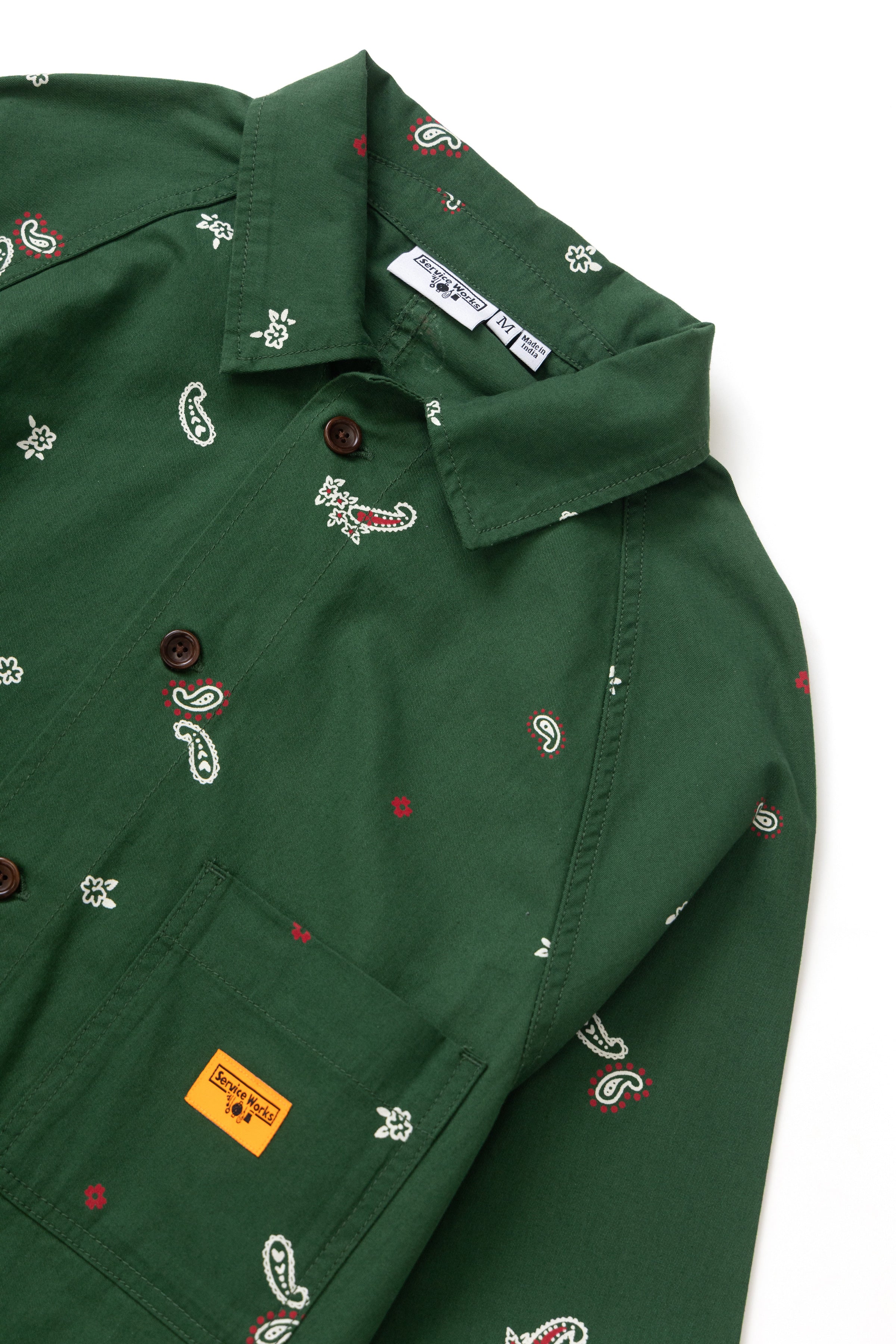 Service Works - Paisley Front Of House Jacket - Forest - Image 3