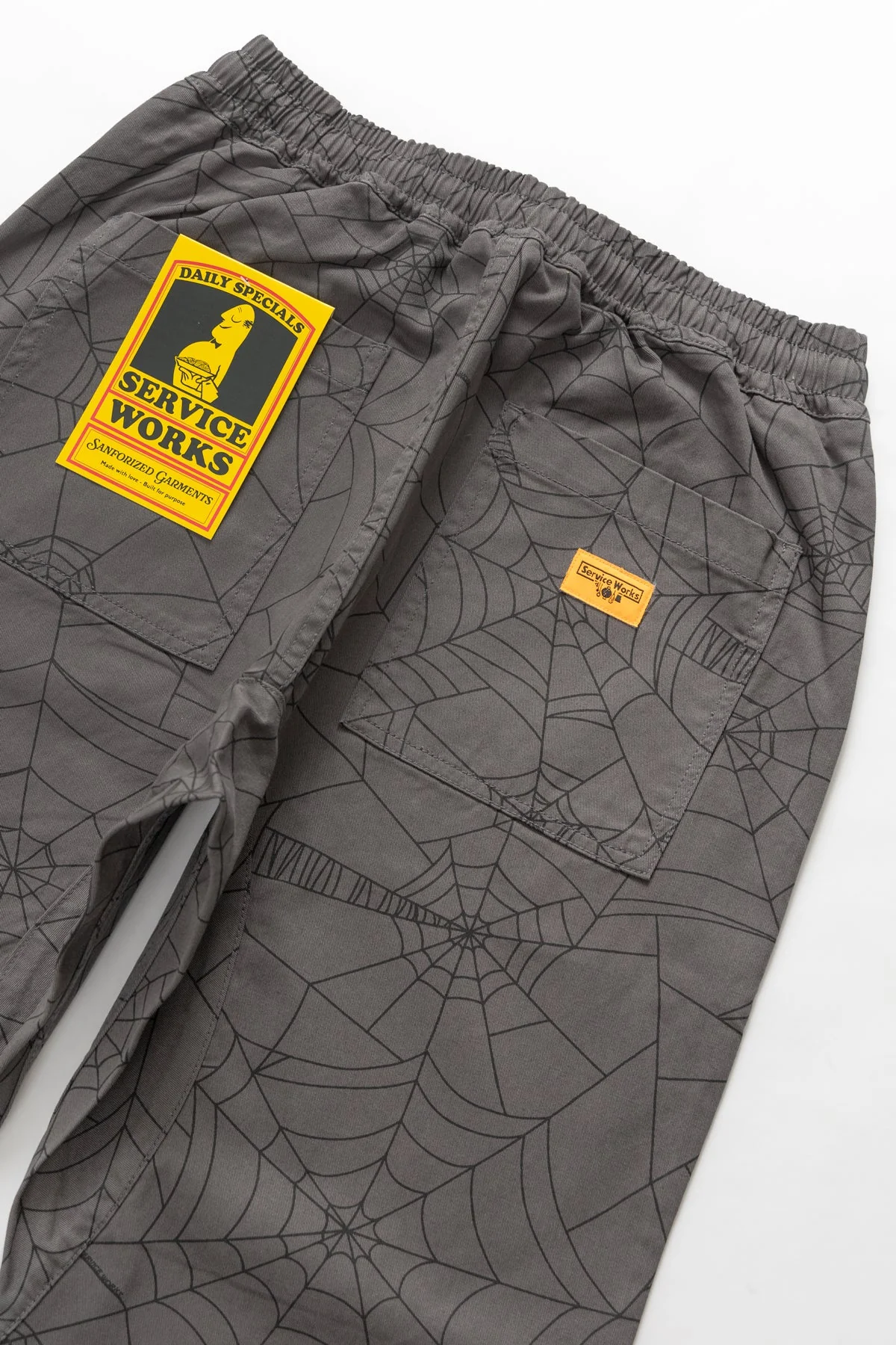Service Works - Patterned Chef Pants - Grey Web - Image 5
