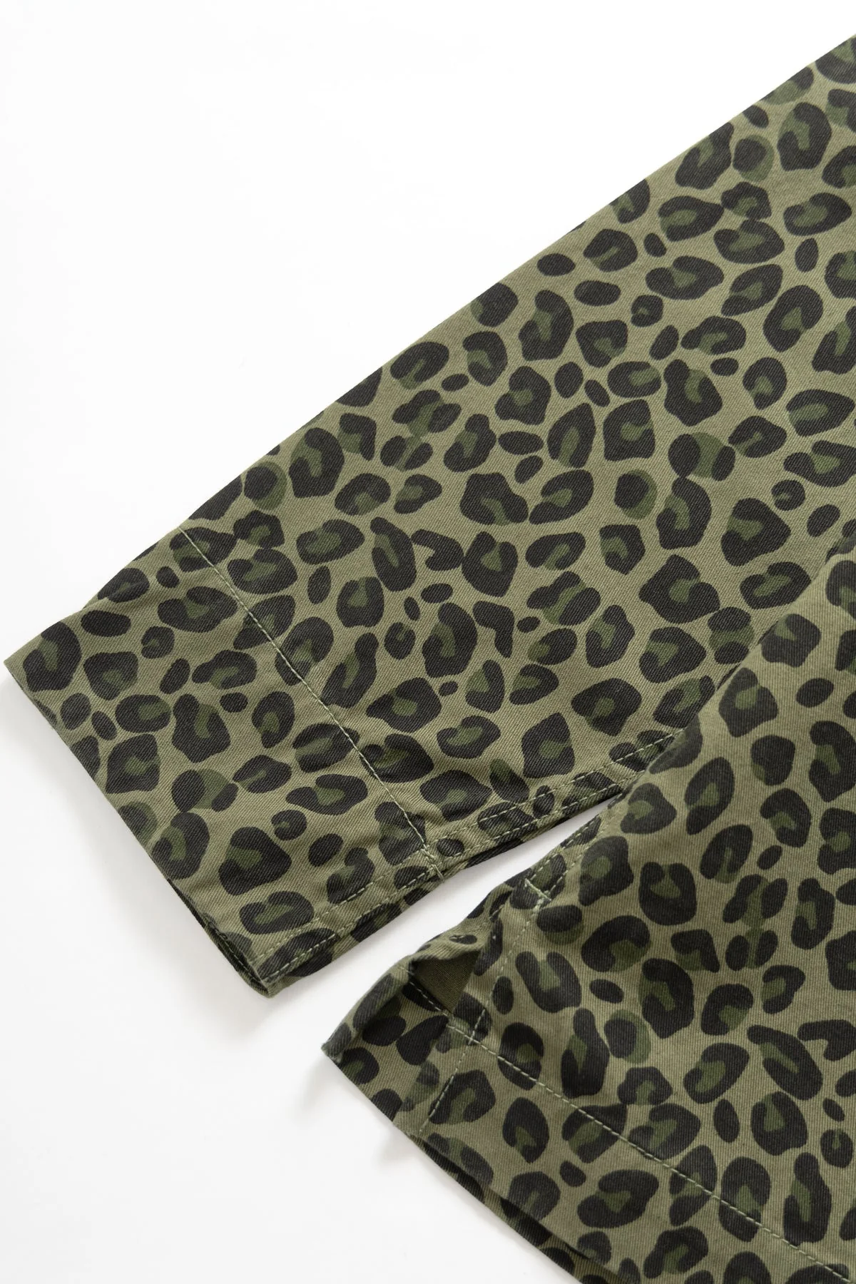 Service Works - Patterned Front Of House Jacket - Green Leopard - Image 6