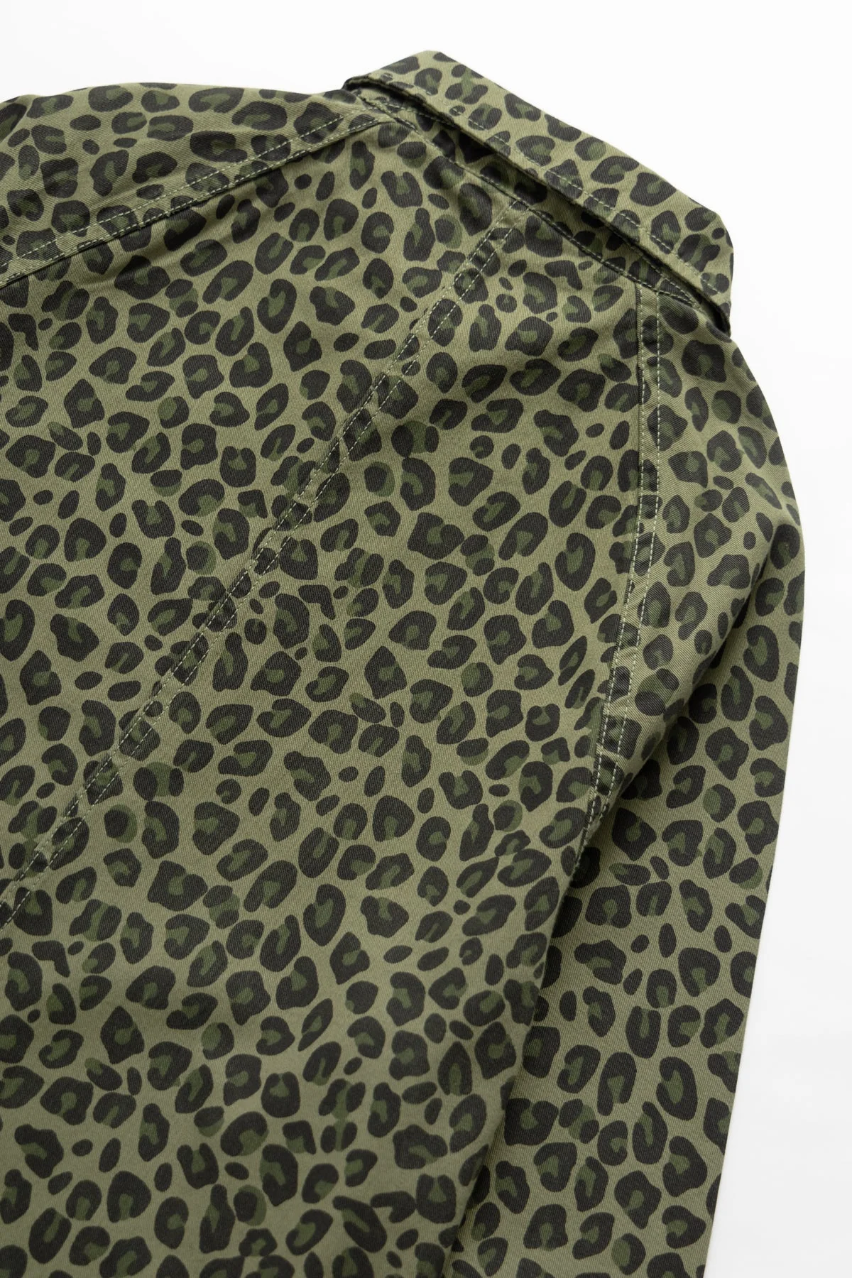 Service Works - Patterned Front Of House Jacket - Green Leopard - Image 8