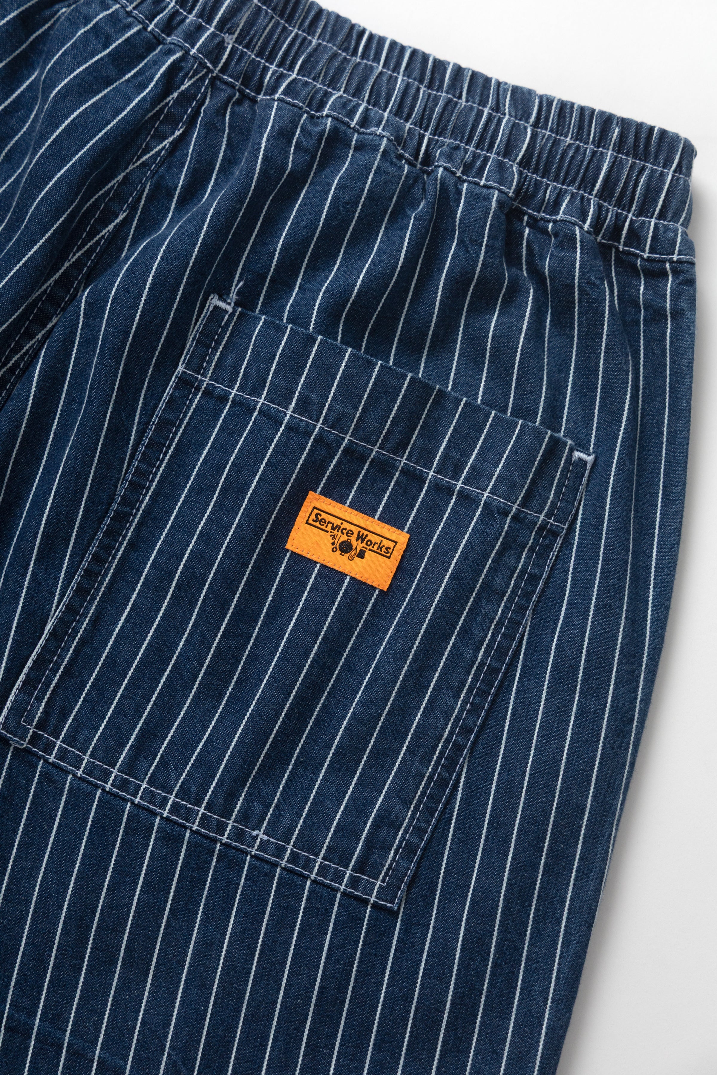Service Works - Pinstripe Denim Chef Pants - Indigo - Image 5