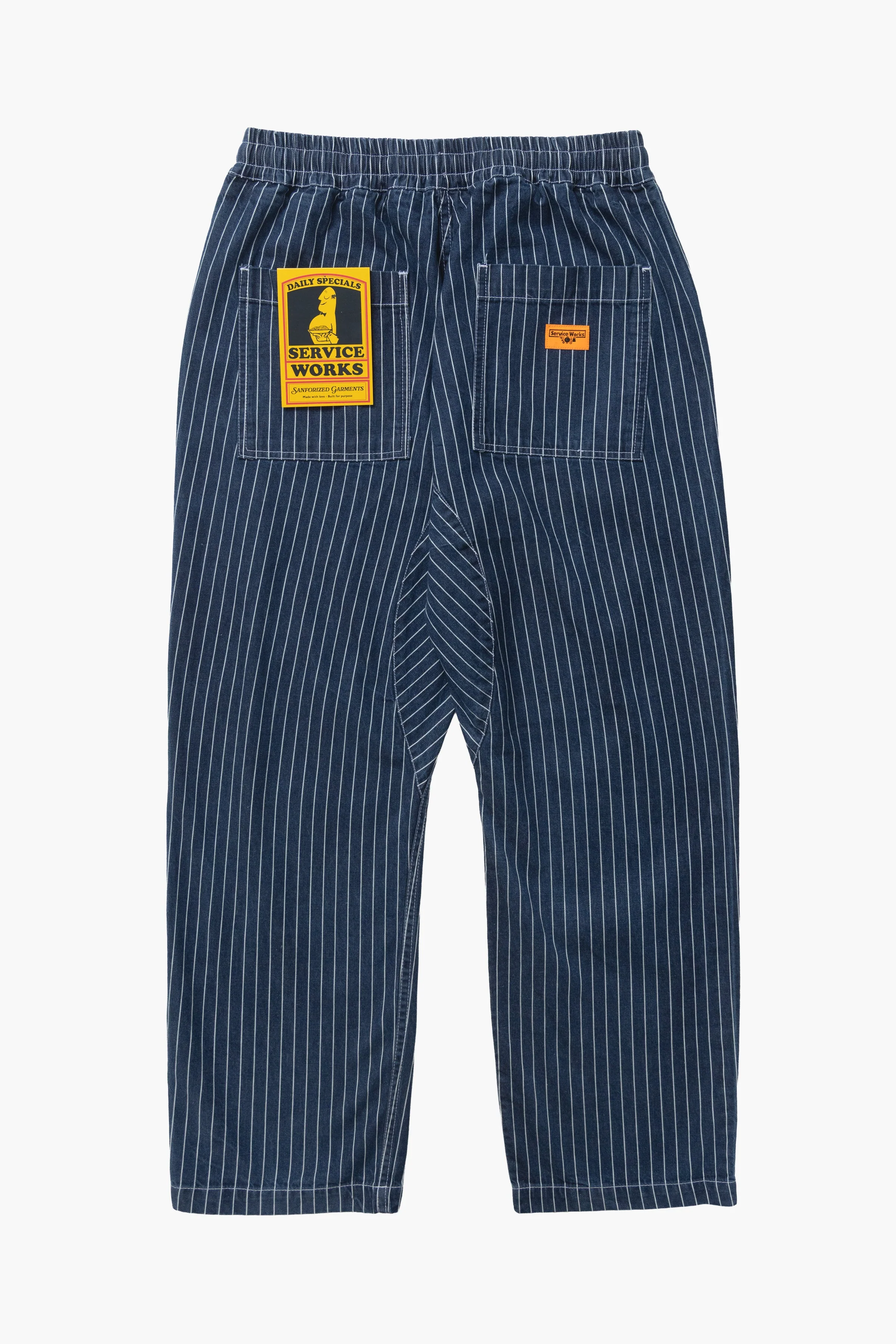 Service Works - Pinstripe Denim Chef Pants - Indigo - Image 6