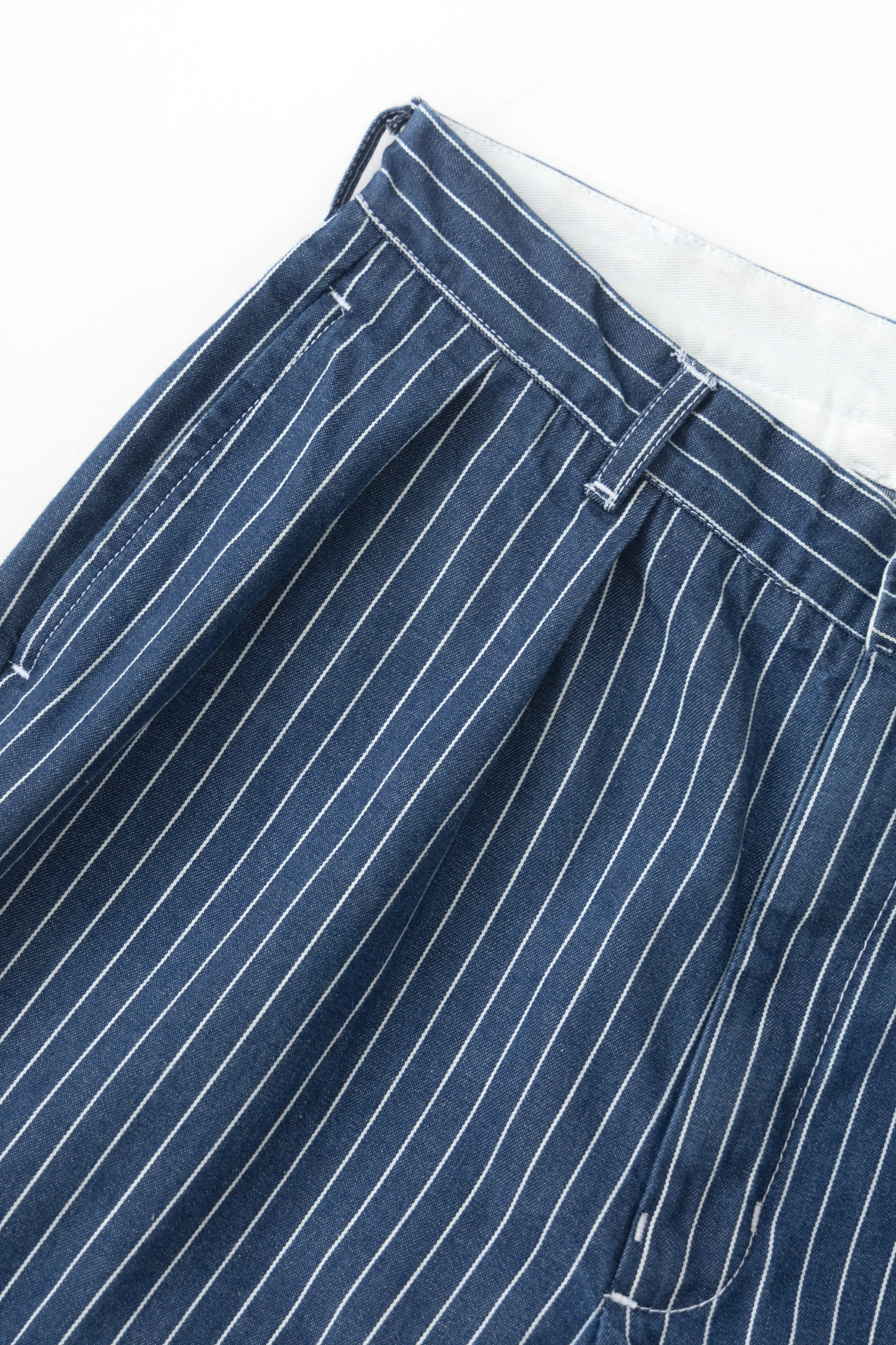 Service Works - Pinstripe Denim Part Timer Shorts - Indigo - Image 3