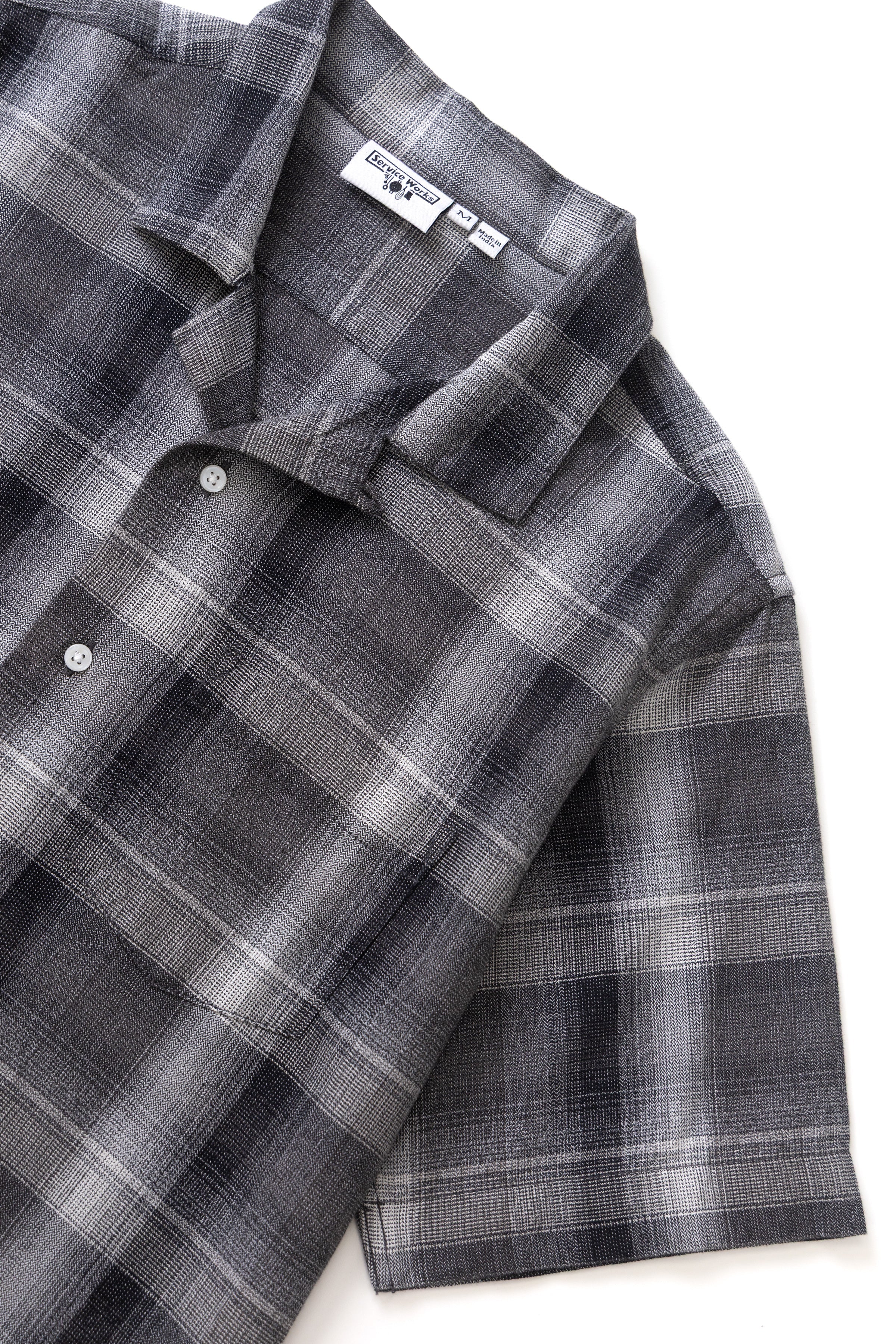 Service Works - Plaid Resort Shirt - Black - Image 3