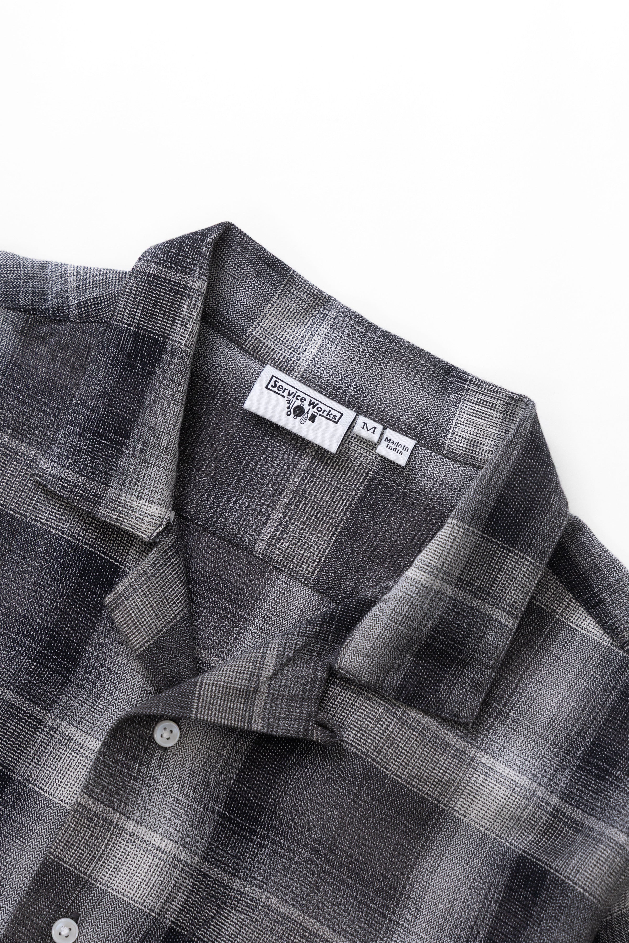 Service Works - Plaid Resort Shirt - Black - Image 5