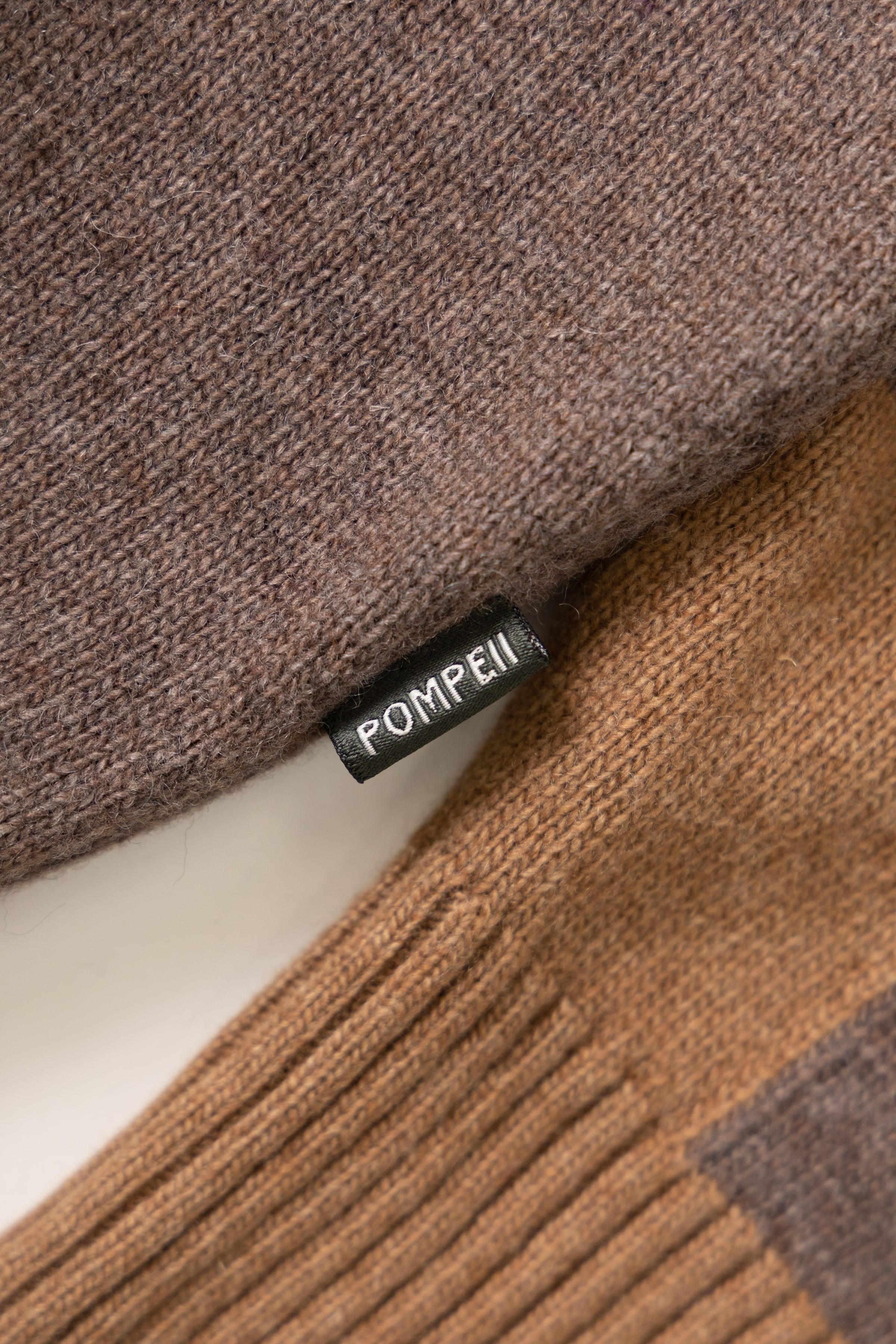 Pompeii - Checked Cardigan Polo - Dark Chocolate - Image 5