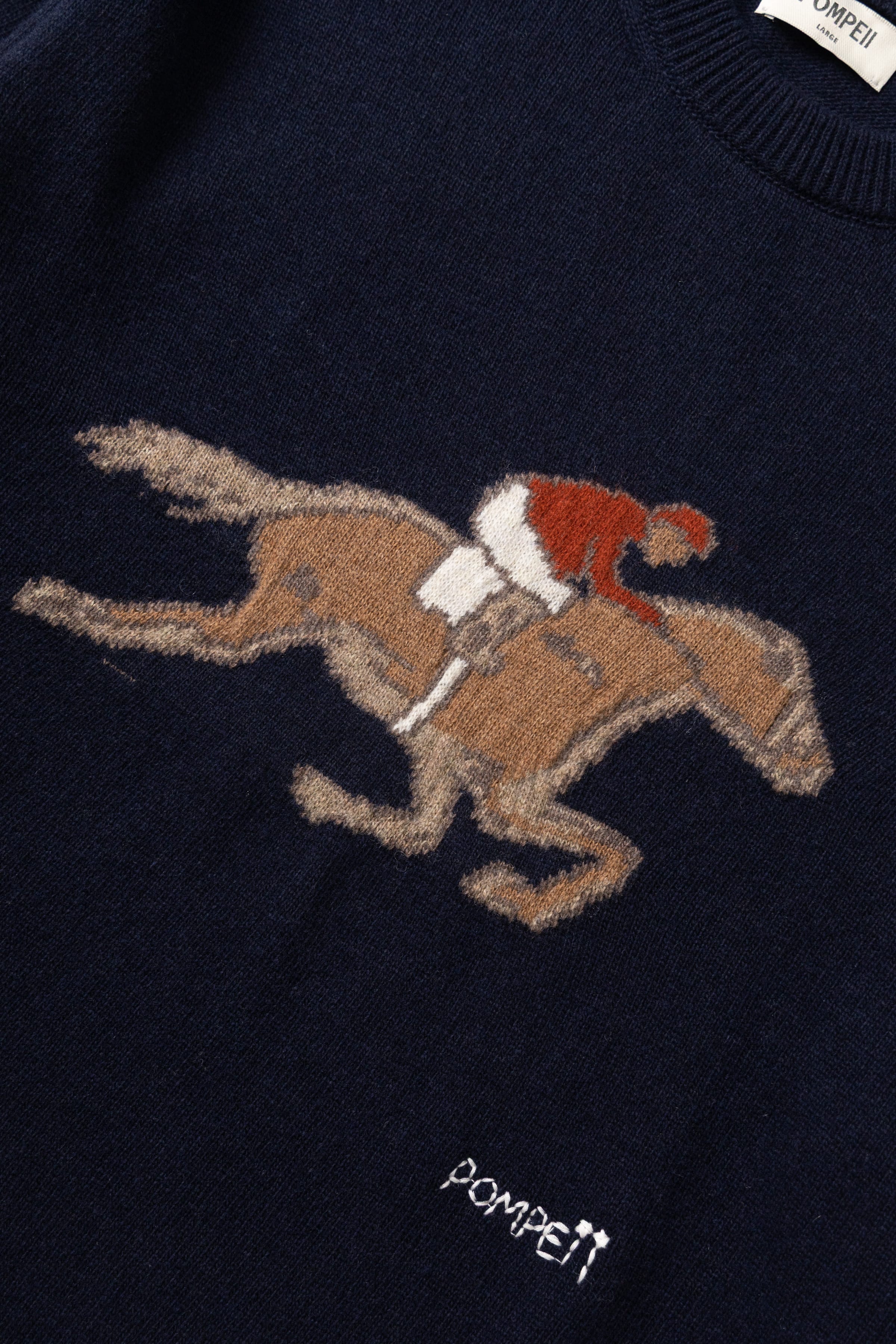 Pompeii - Equestrian Knit Sweater - Navy - Image 4