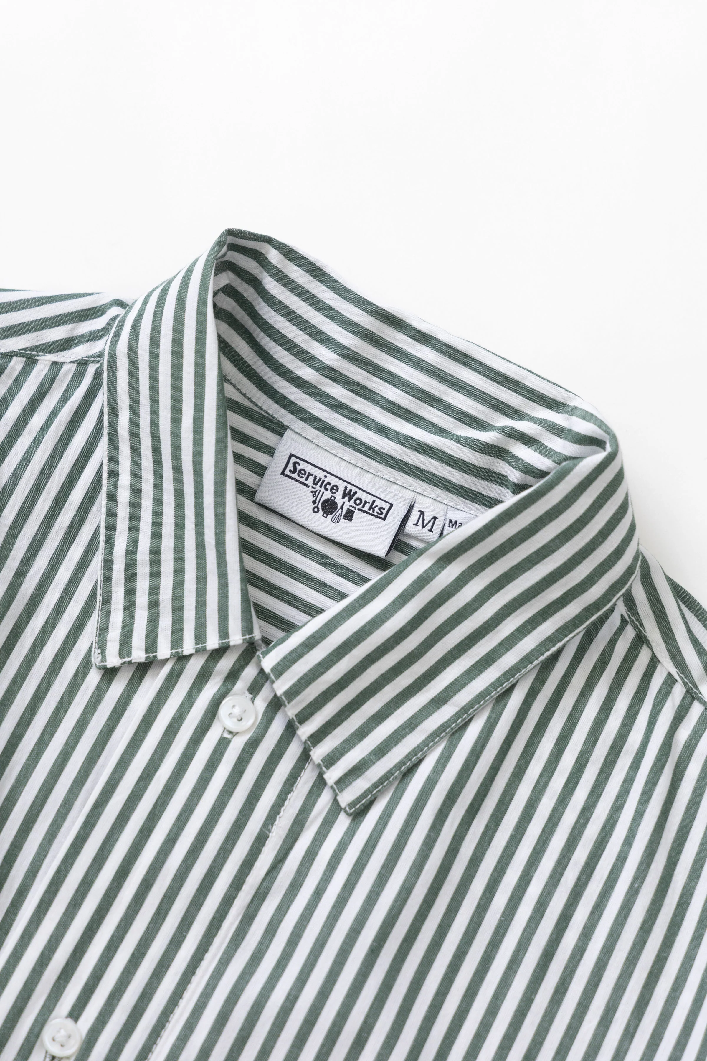 Service Works - Poplin Stripe Waiter Shirt - Forest - Image 2