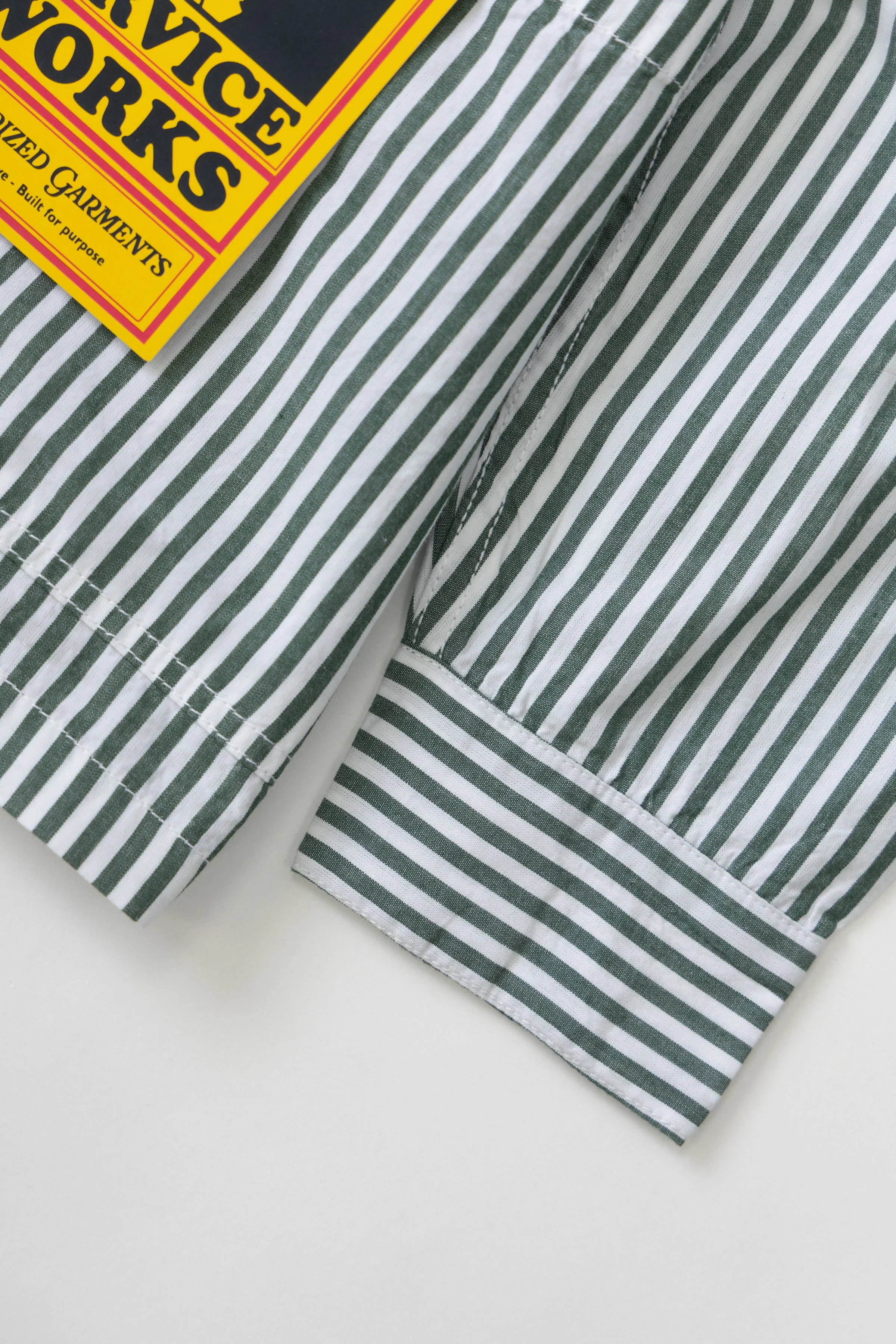 Service Works - Poplin Stripe Waiter Shirt - Forest - Image 4