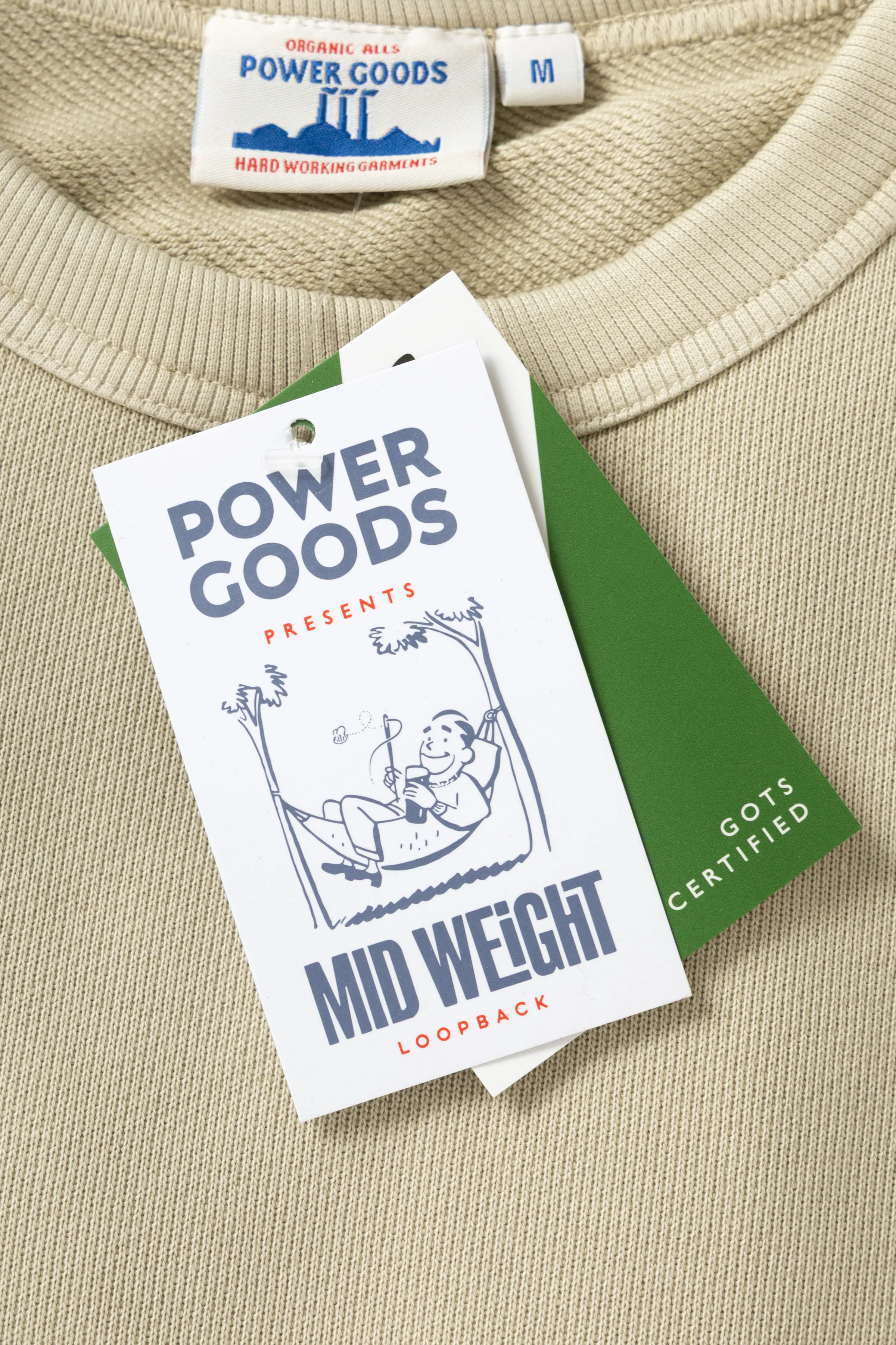 Power Goods - Loopback Crewneck - Bone - Image 2