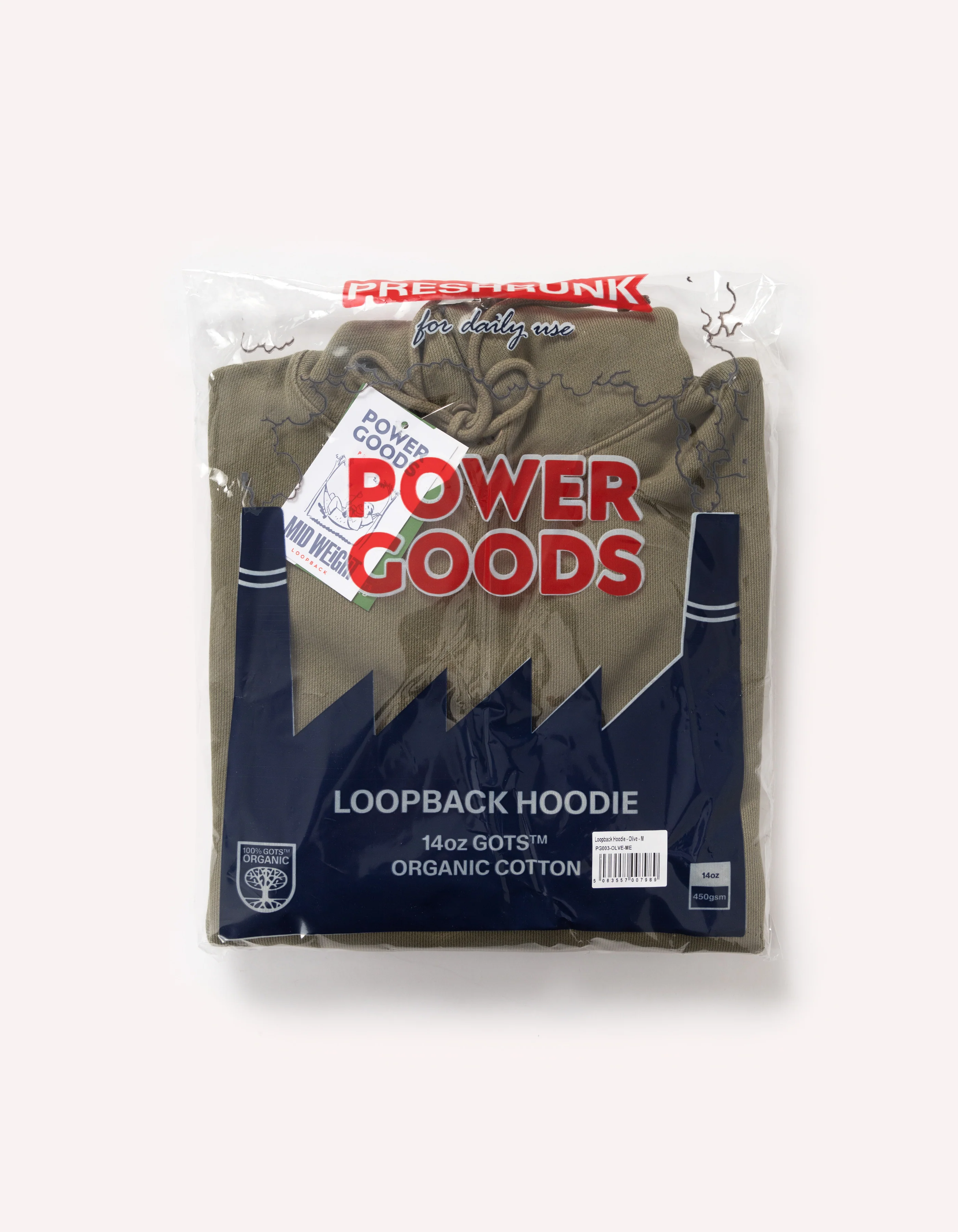 Power Goods - Loopback Hoodie - Olive - Image 8