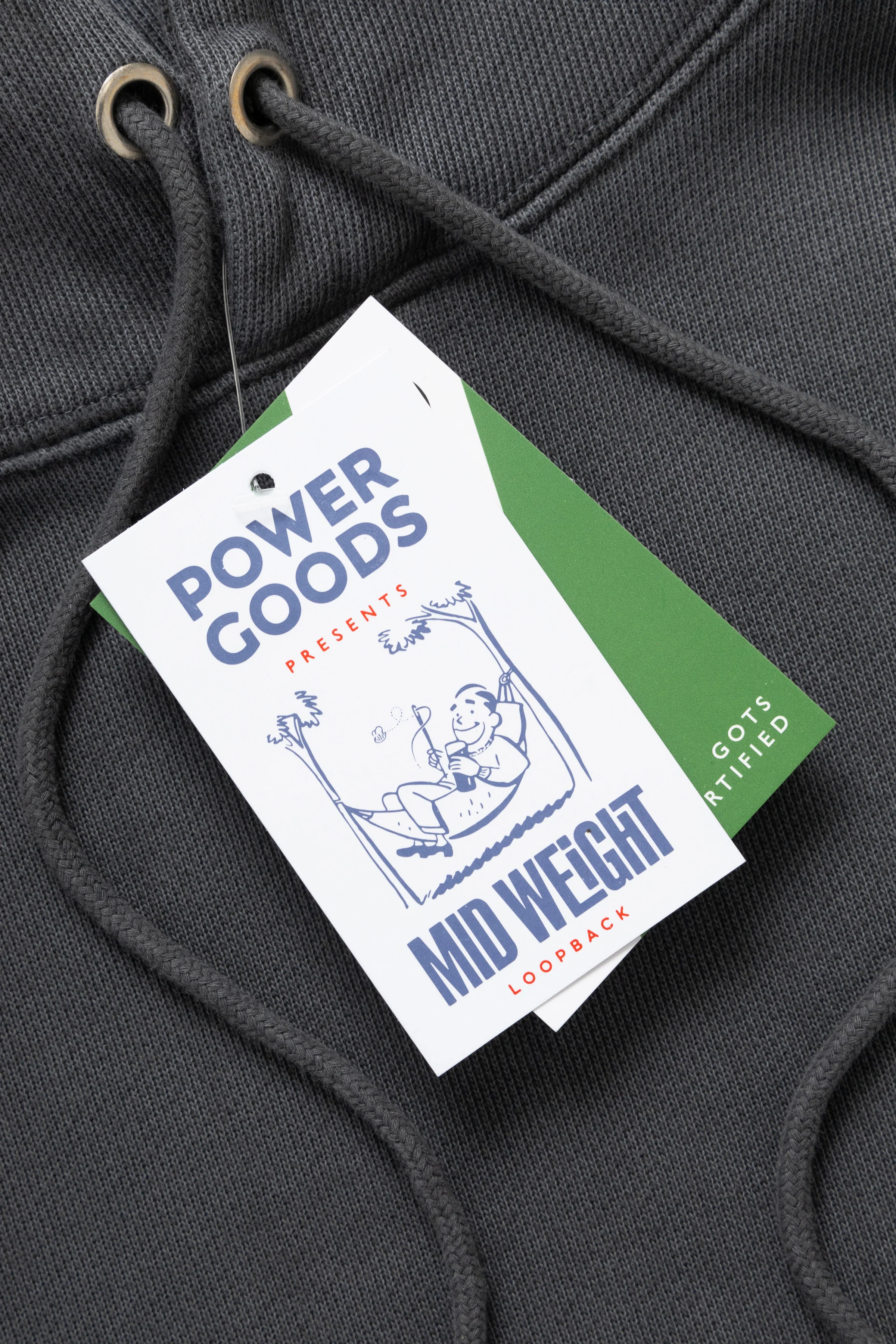 Power Goods - Loopback Hoodie - Washed Black - Image 2