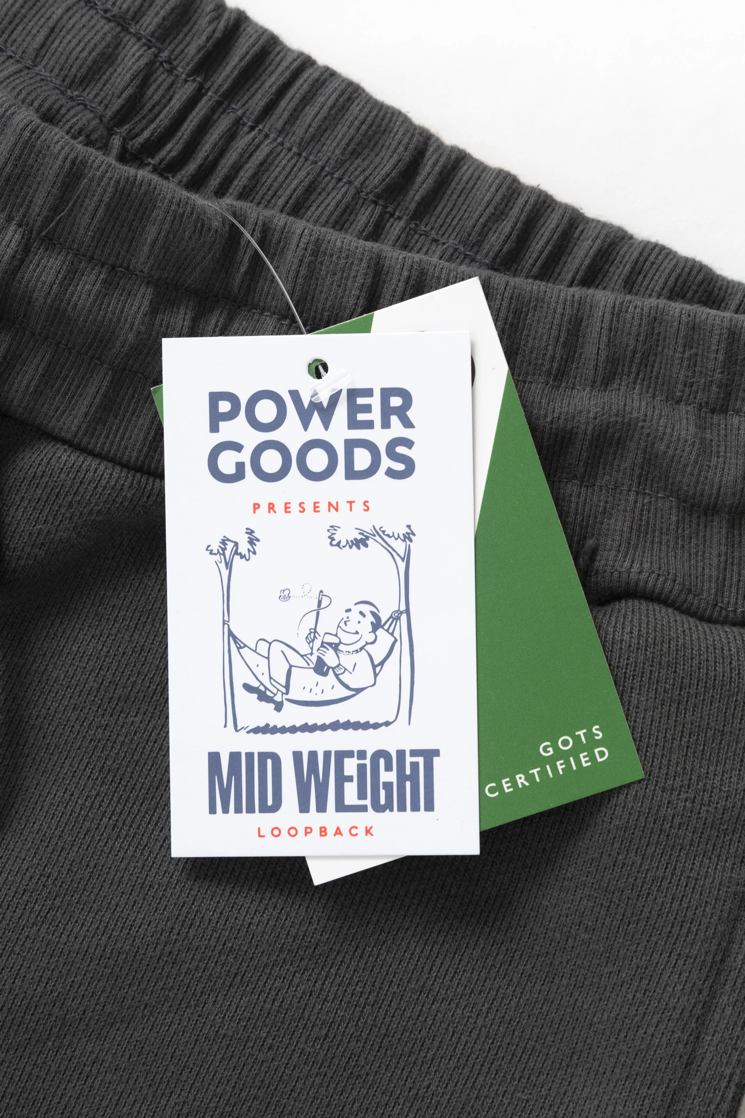 Power Goods - Loopback Sweat Shorts - Washed Black - Image 2