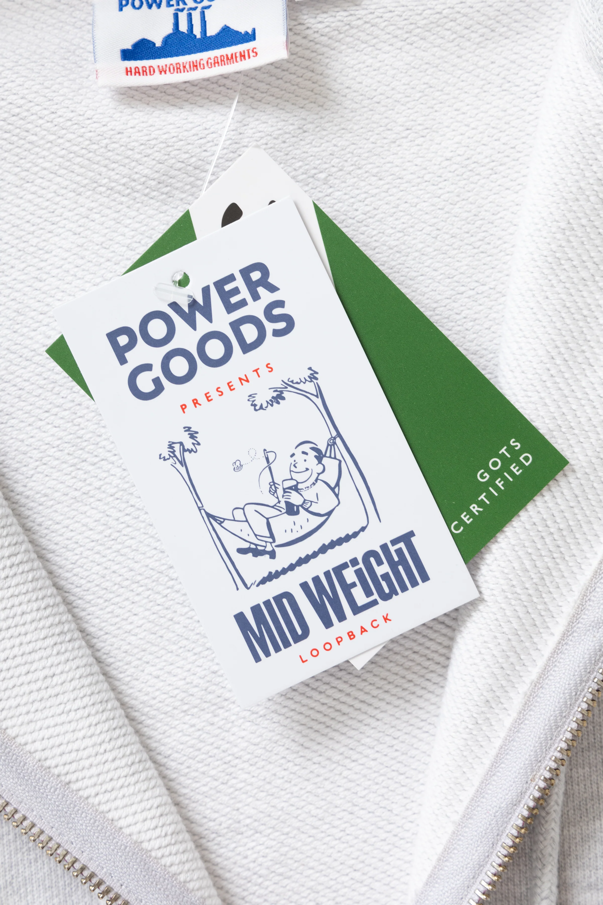 Power Goods - Loopback Zip Hoodie - Ash - Image 2