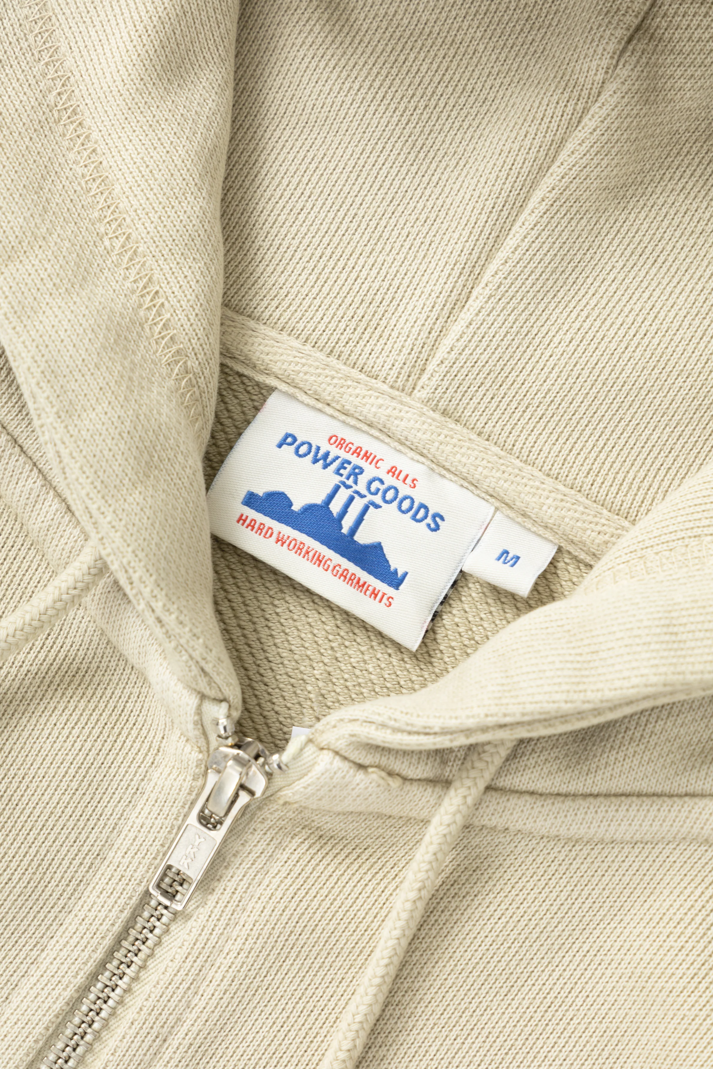 Power Goods - Loopback Zip Hoodie - Bone - Image 7