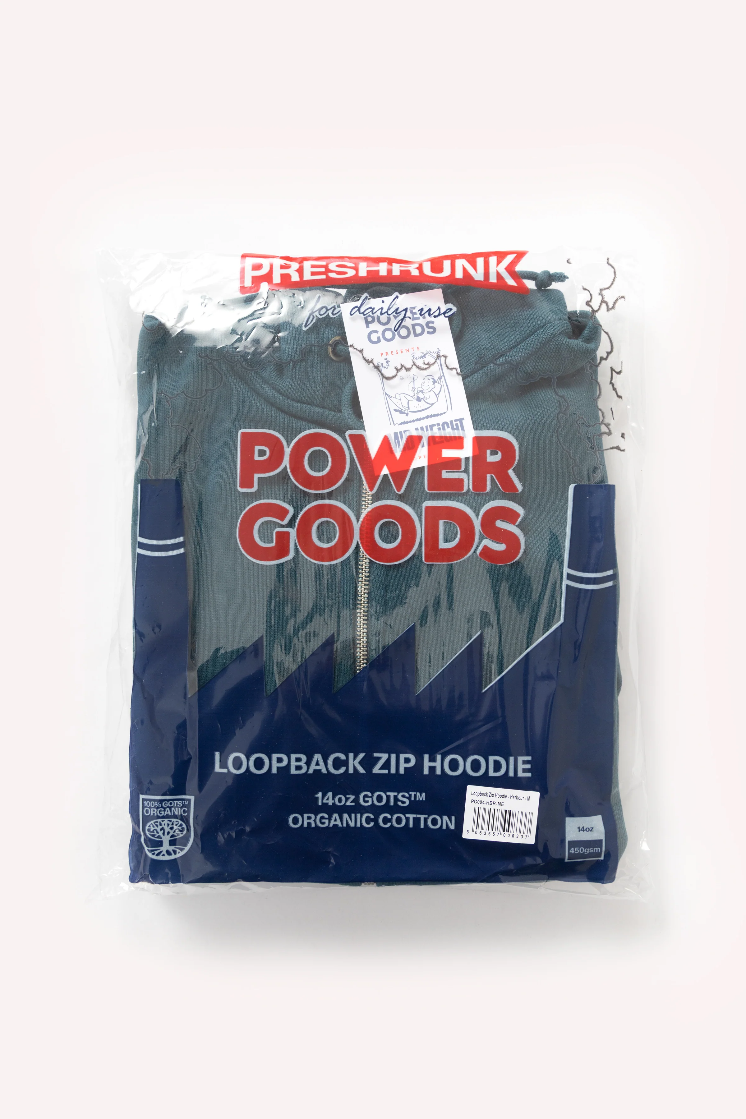 Power Goods - Loopback Zip Hoodie - Harbour - Image 8