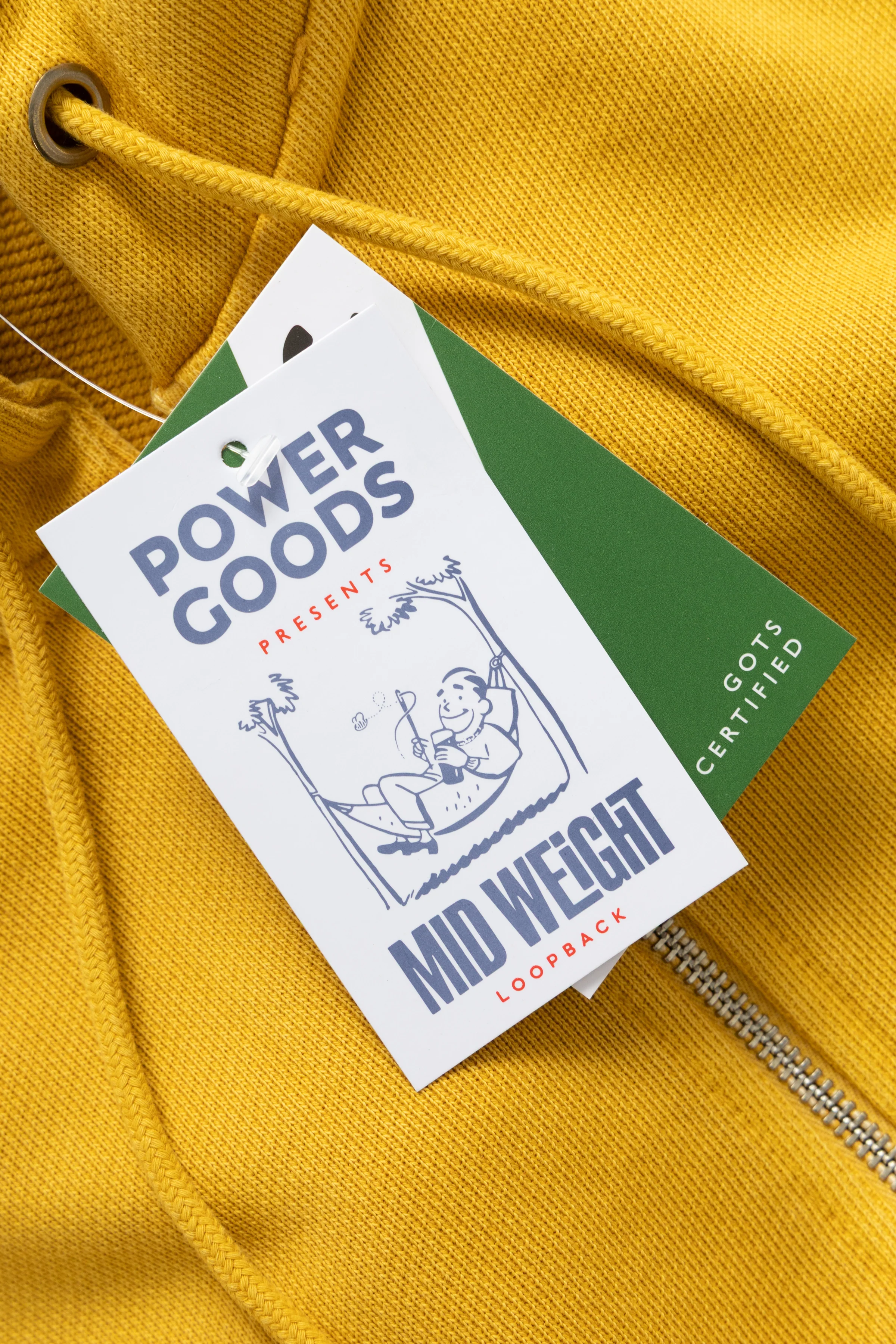 Power Goods - Loopback Zip Hoodie - Sunflower - Image 2