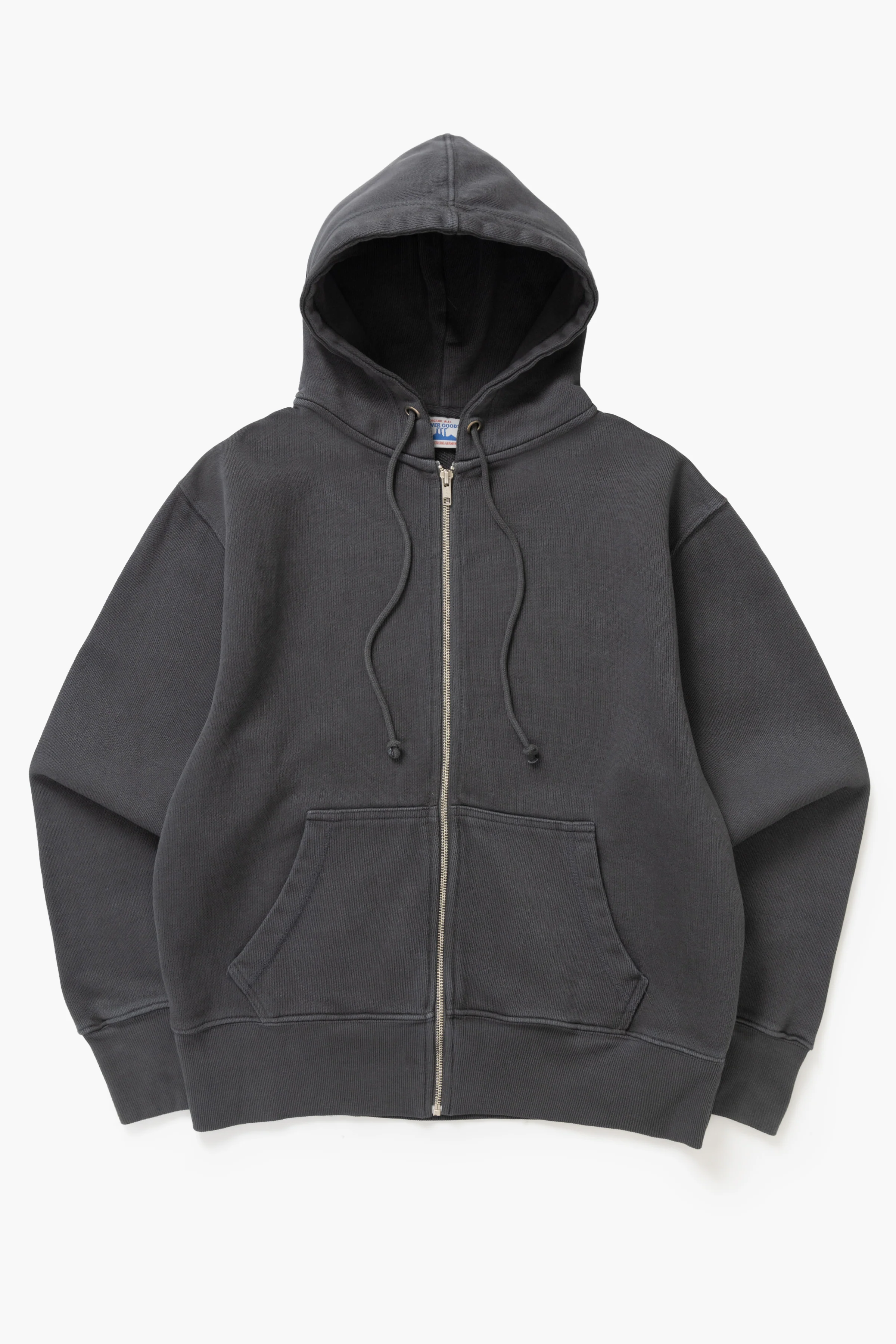 Power Goods - Loopback Zip Hoodie - Washed Black
