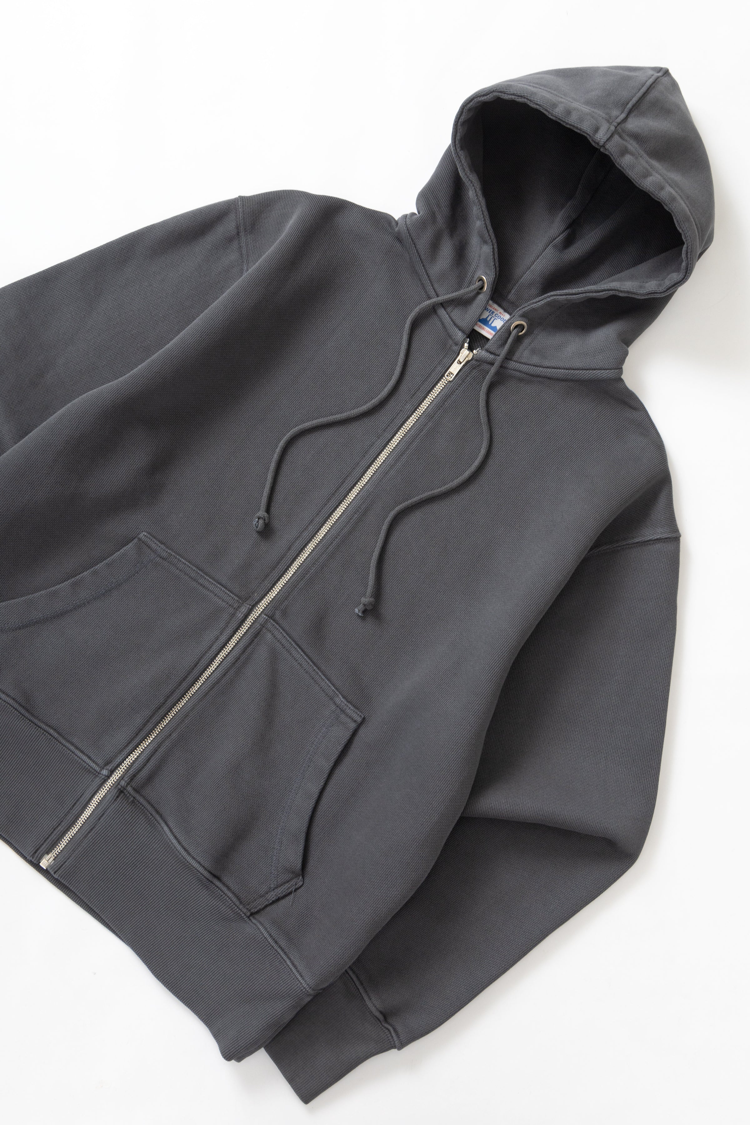 Power Goods - Loopback Zip Hoodie - Washed Black - Image 3