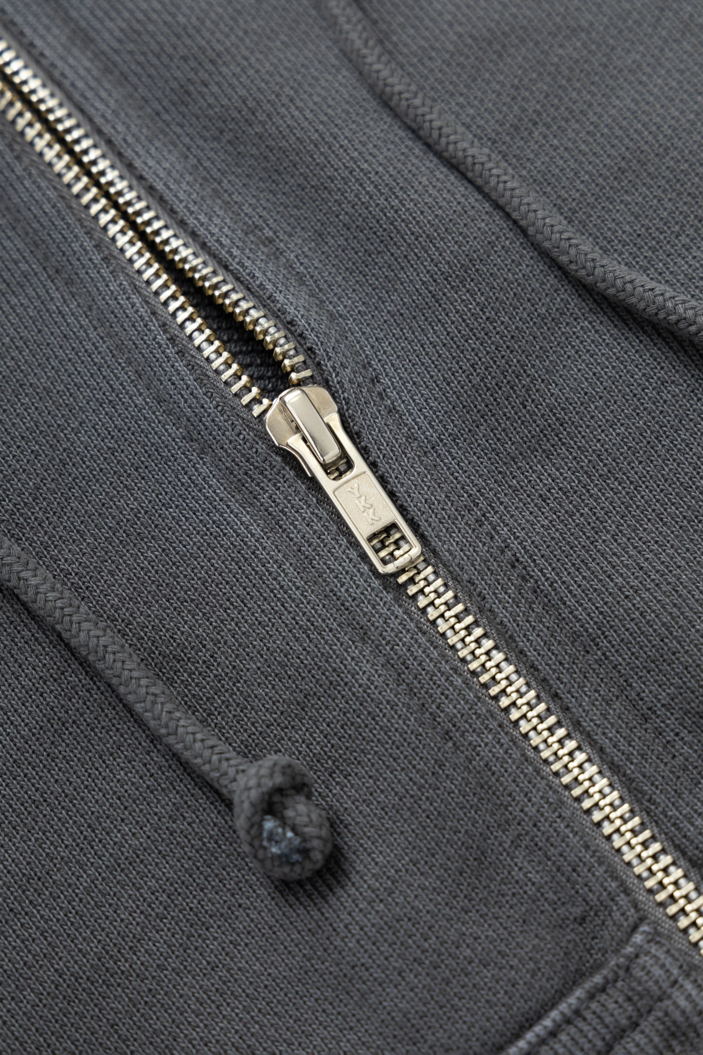 Power Goods - Loopback Zip Hoodie - Washed Black - Image 5