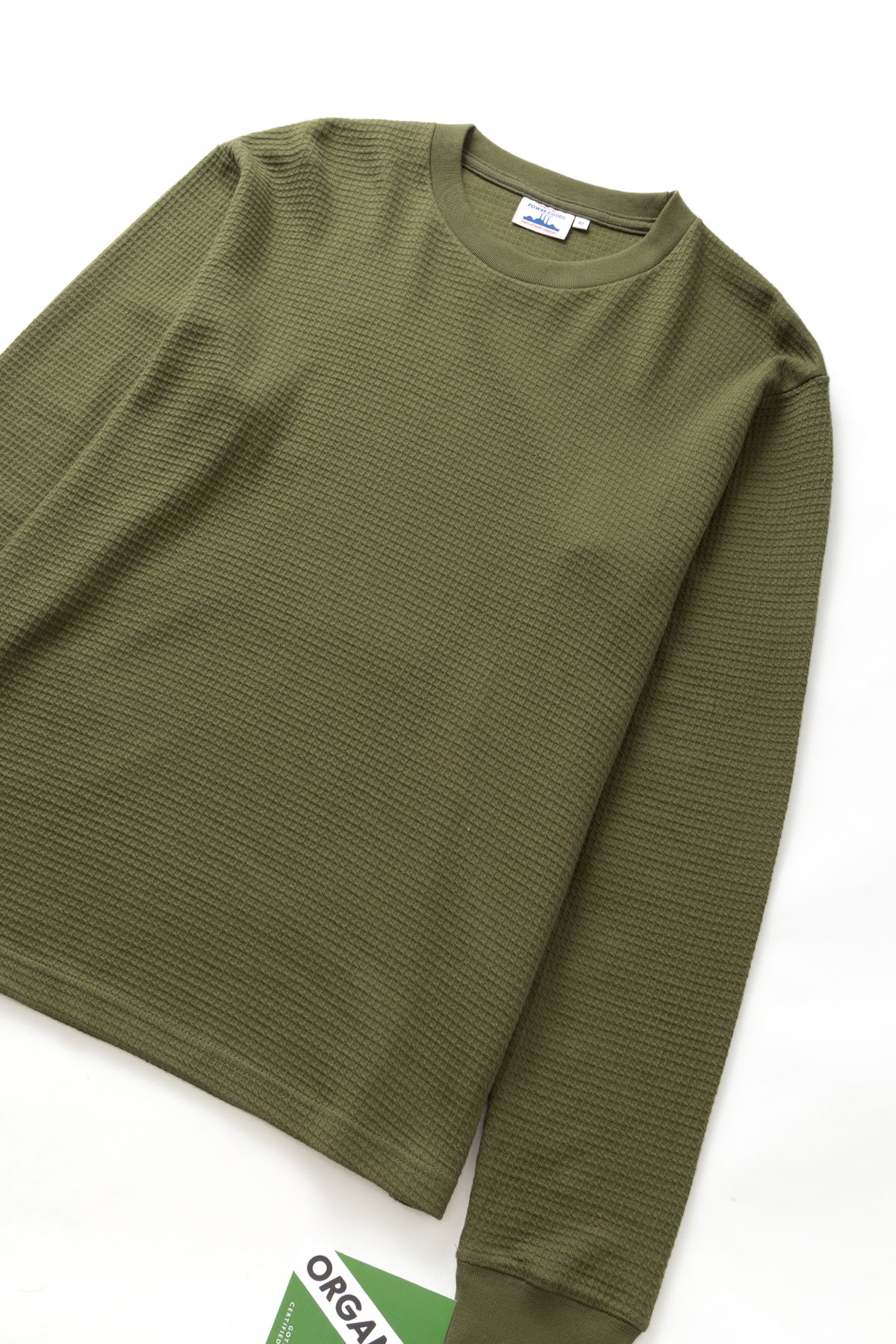Power Goods - Thermal Waffle Long Sleeve Tee - Olive - Image 2