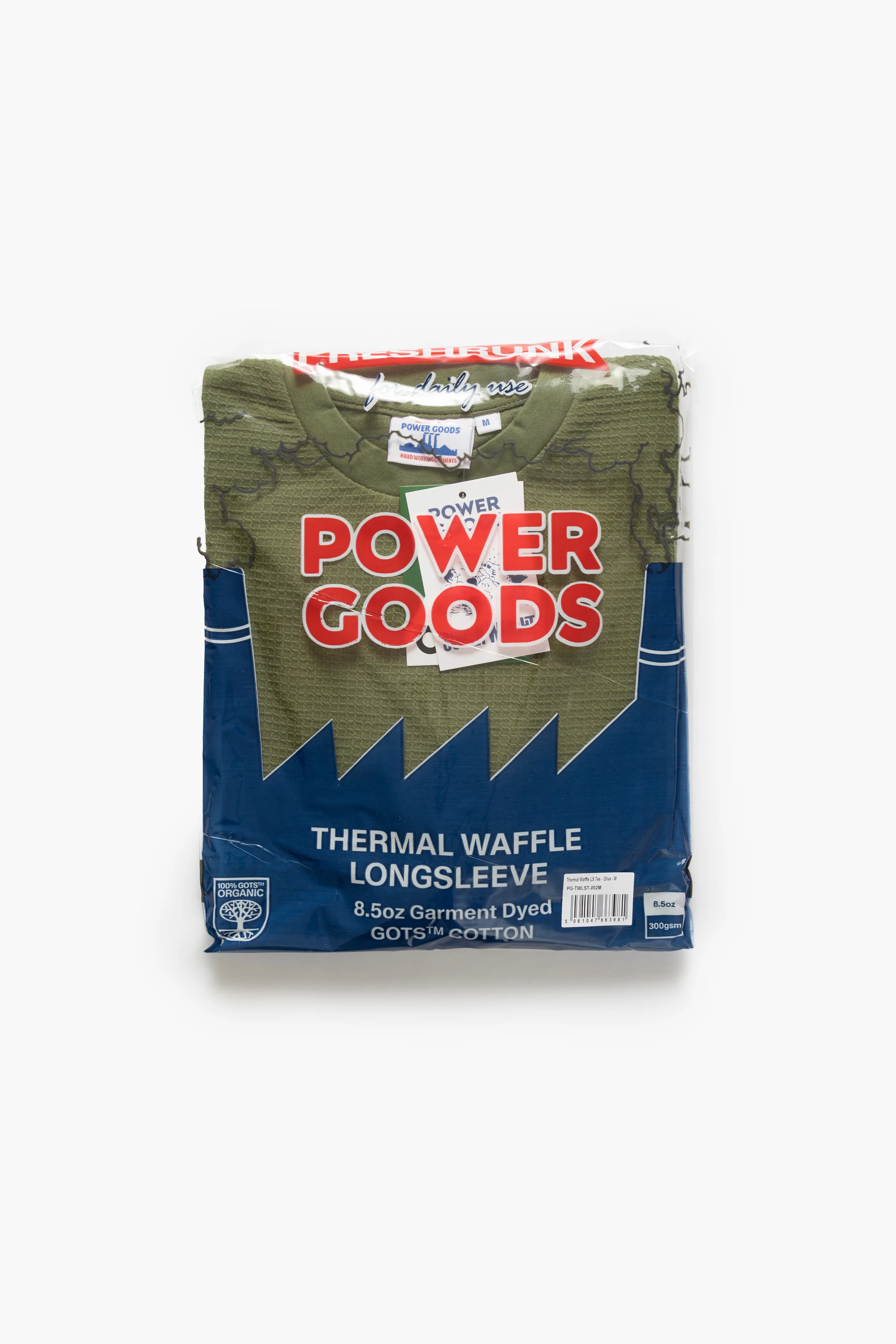 Power Goods - Thermal Waffle Long Sleeve Tee - Olive - Image 5