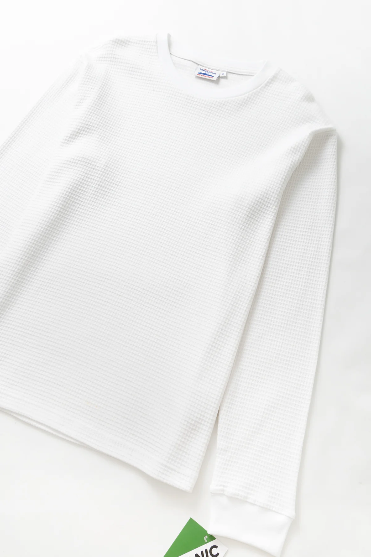 Power Goods - Thermal Waffle Long Sleeve Tee - White - Image 2