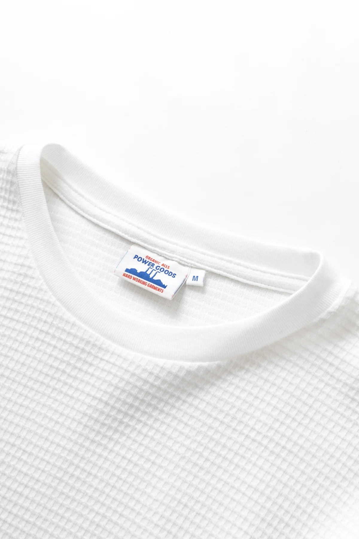 Power Goods - Thermal Waffle Long Sleeve Tee - White - Image 3