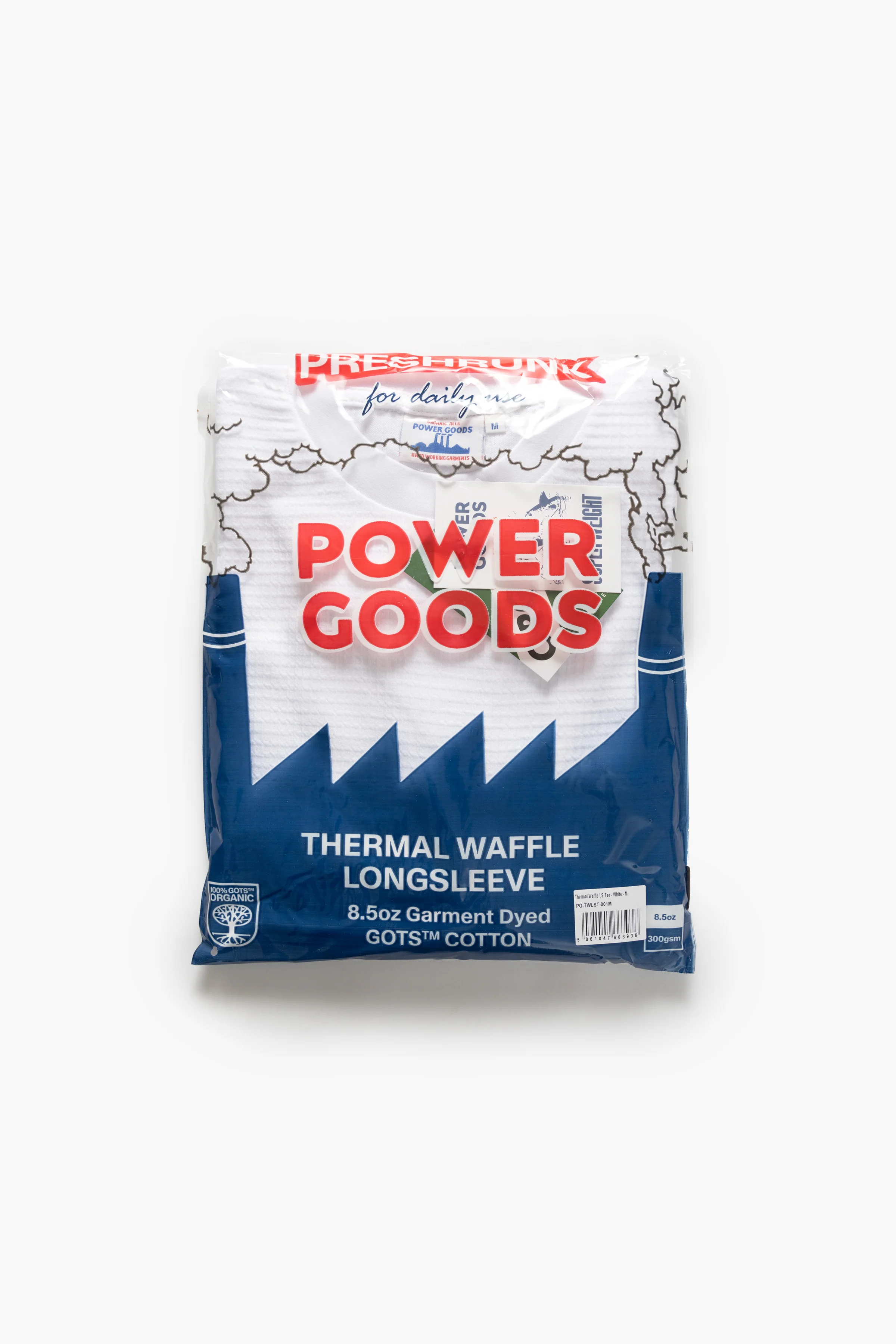 Power Goods - Thermal Waffle Long Sleeve Tee - White - Image 5