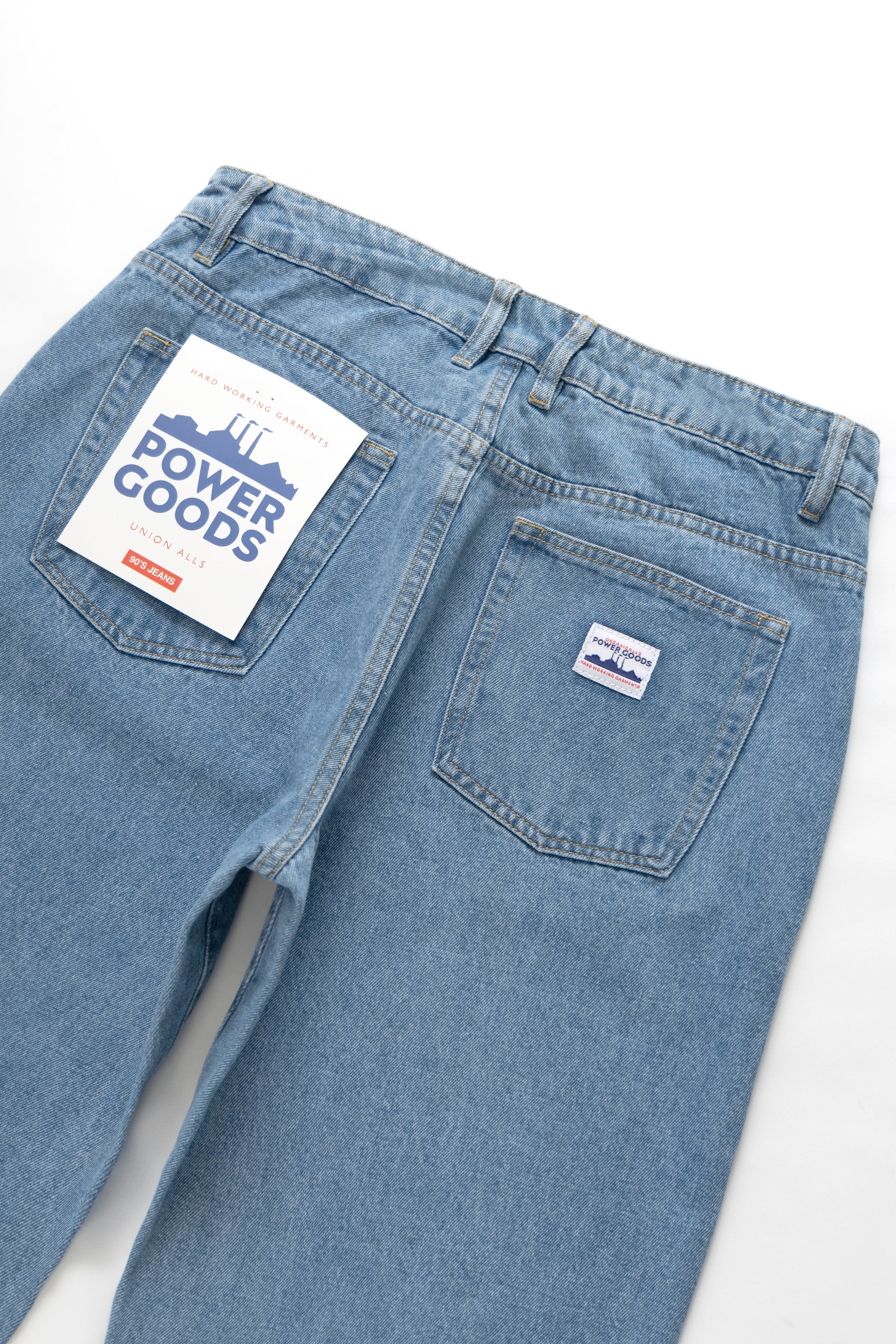 Power Goods - 90's Jeans - Washed Blue - Image 3