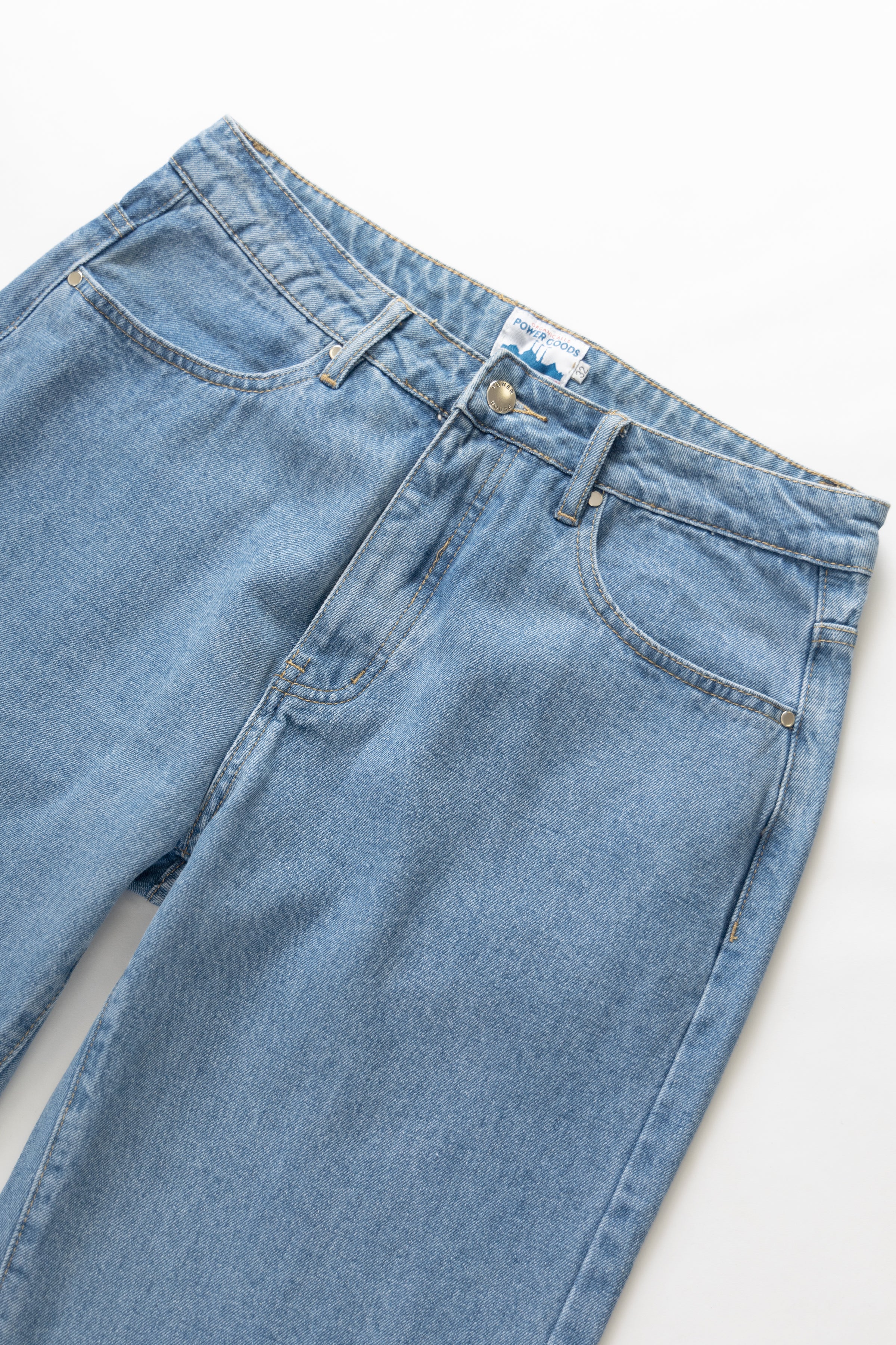 Power Goods - 90's Jeans - Washed Blue - Image 5